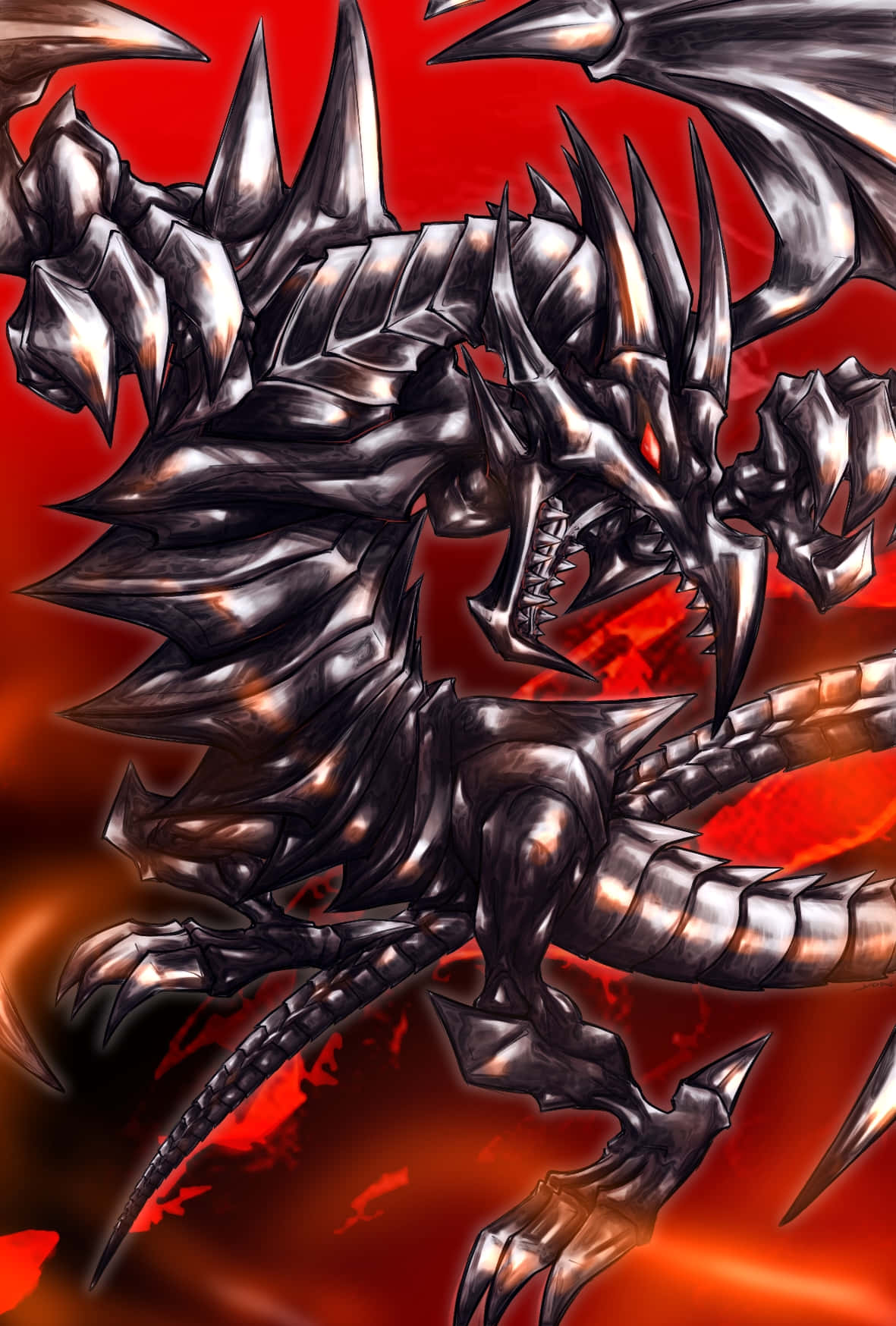 Imponerende YuGiOh-drager viser frem styrken sin Bakgrunner