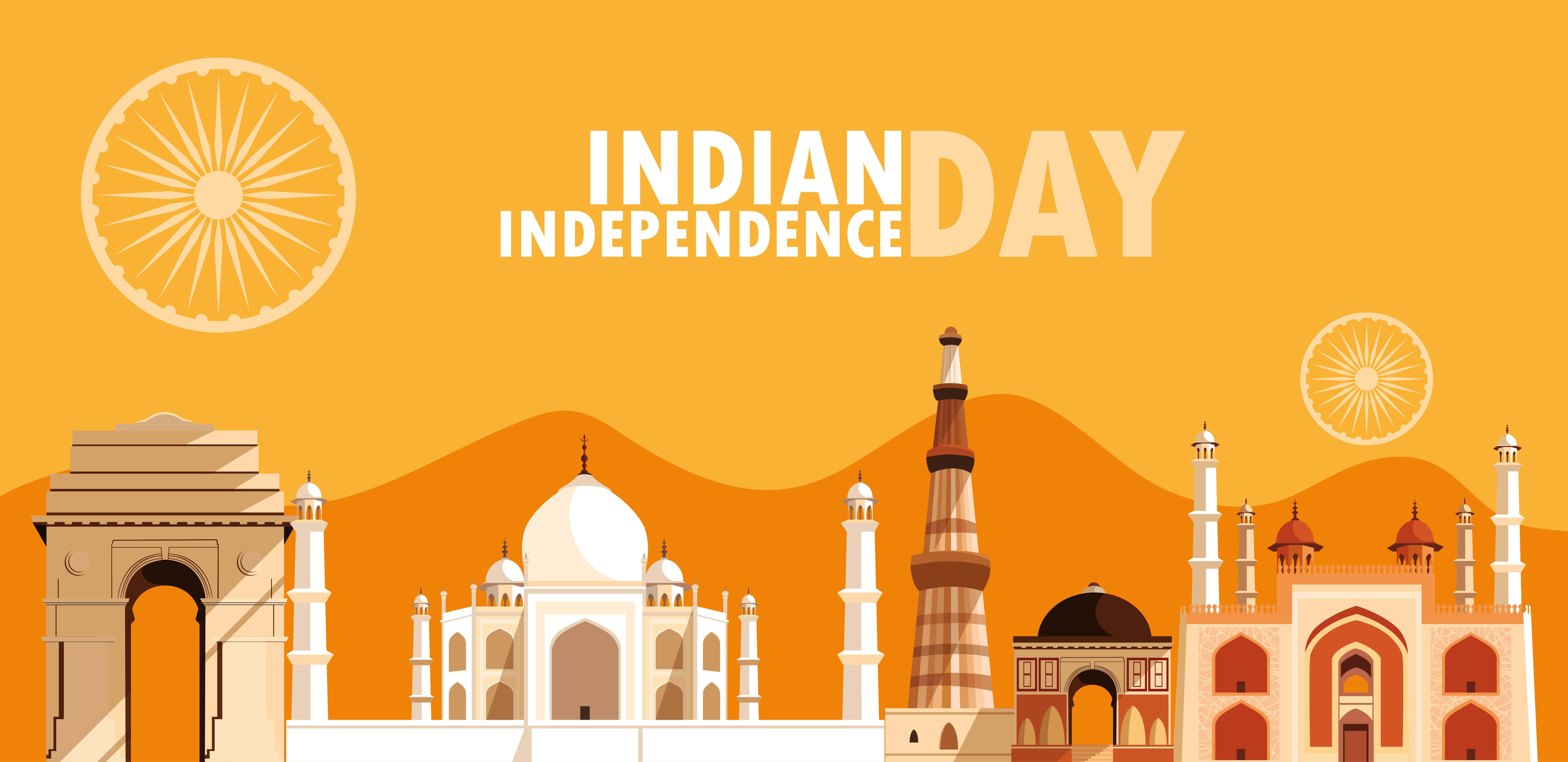 Indias uavhengighetsdag oransje estetisk India-bilde Bakgrunner