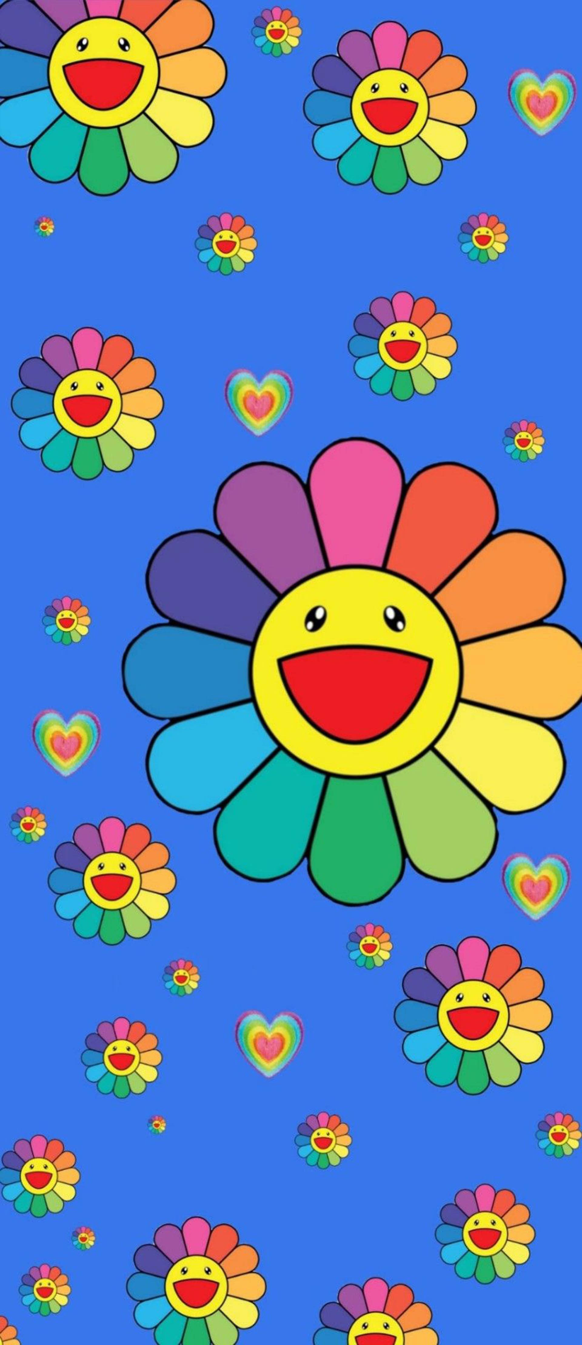 Indie-estetisk smilende blomst Bakgrunner