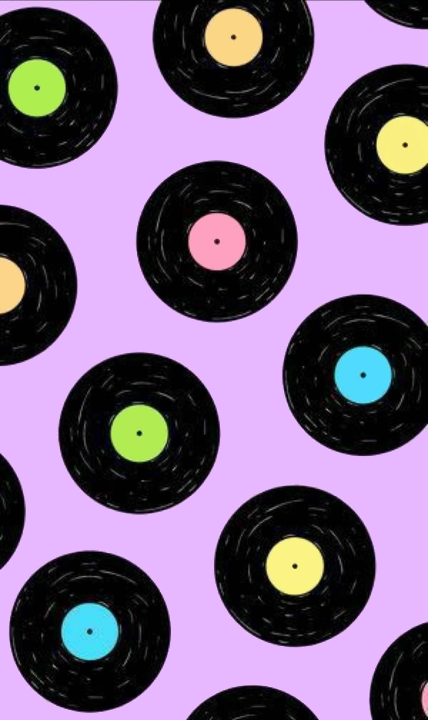 Indie-estetiske vinylplater Bakgrunner