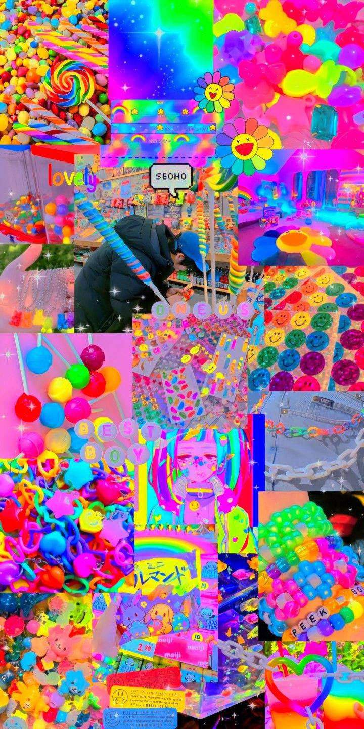 Indie Kid Aesthetic Levende Rosa Greier Bakgrunner