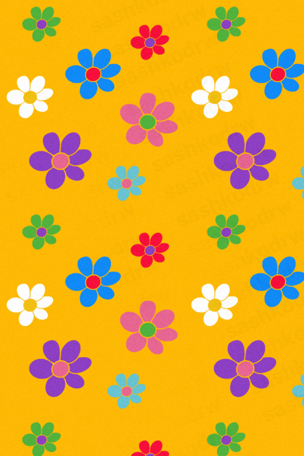 Indie Kid Estetikk Bittesmå Fargerike Blomster Bakgrunner