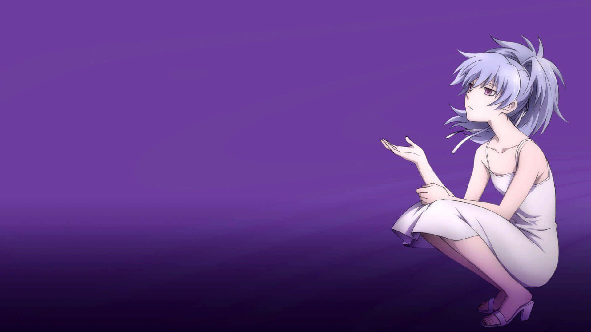 "Inn i den vakre verden av lilla anime." Bakgrunner