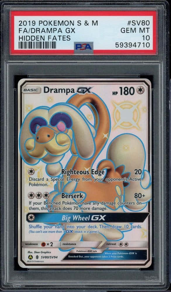 Innkapslet Drampa Pokémon-handelskort Bakgrunner