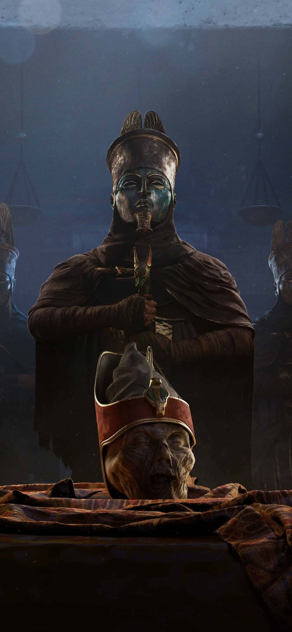 Inspirert av den eventyrlige verdenen i Assassin's Creed Origins, vil denne iøynefallende iPhone X-bakgrunnen garantert fange fantasien din. Bakgrunner