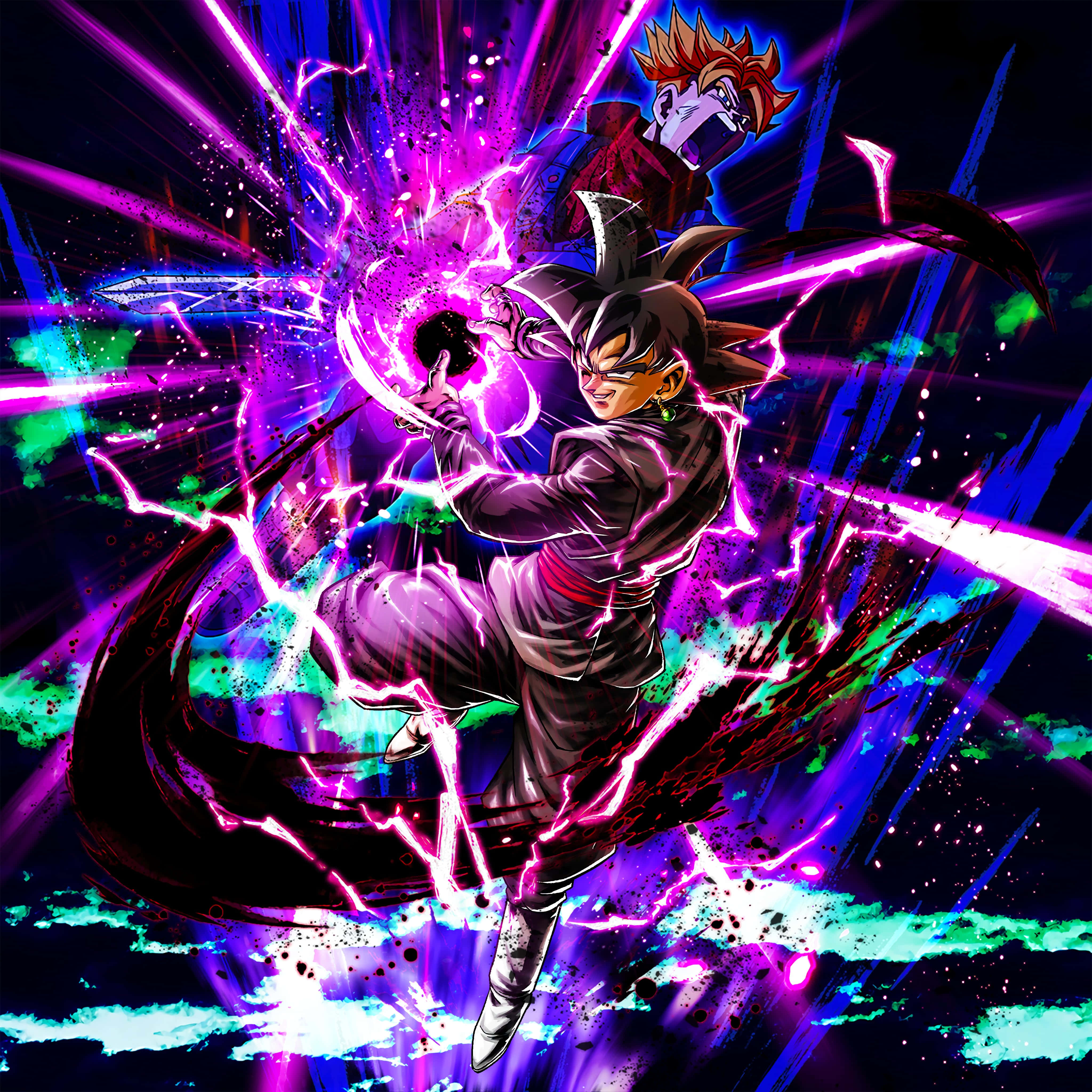 Intens Goku Black i kampstilling Bakgrunner