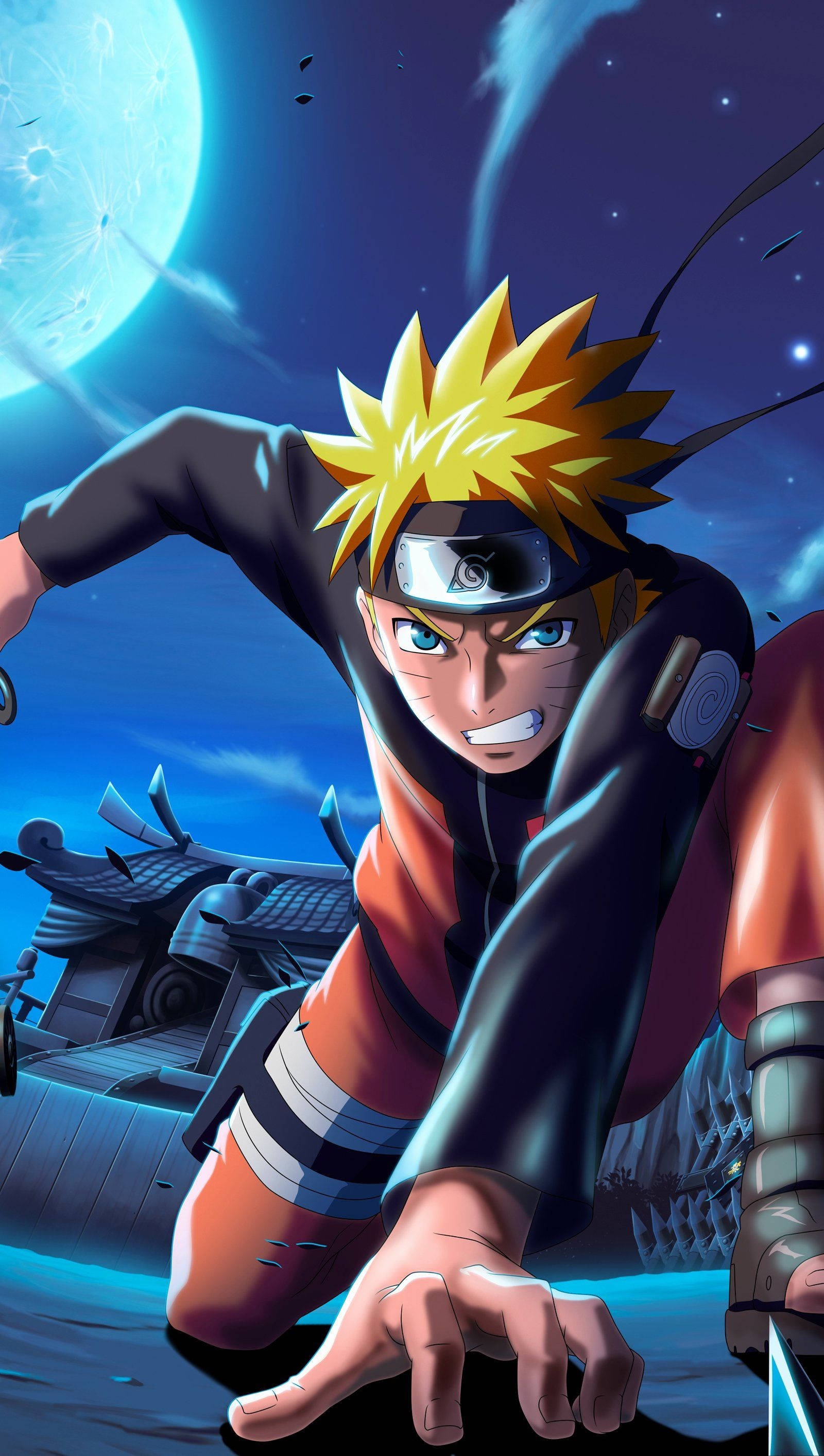 Intens månelyskamp - Naruto Mobile 4K Bakgrunner