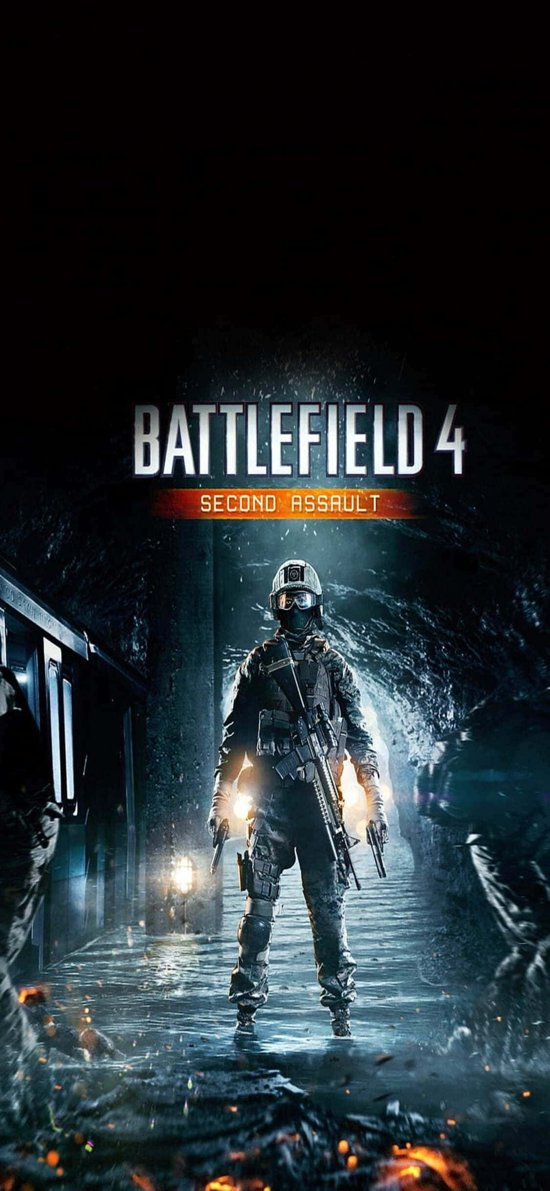 Intens slagmarksaksjon venter med iPhone X og Battlefield 4 Bakgrunner