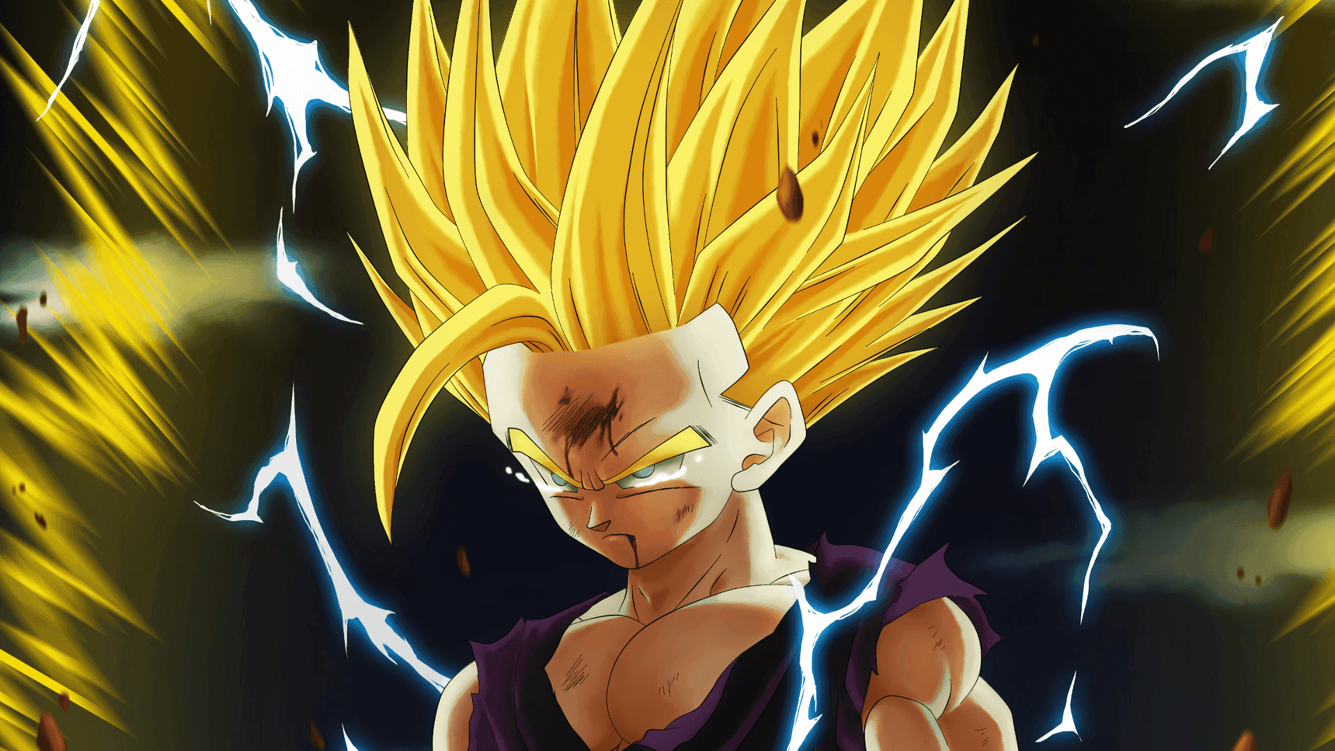 Intenst Dragon Ball Z-kampscene Bakgrunner