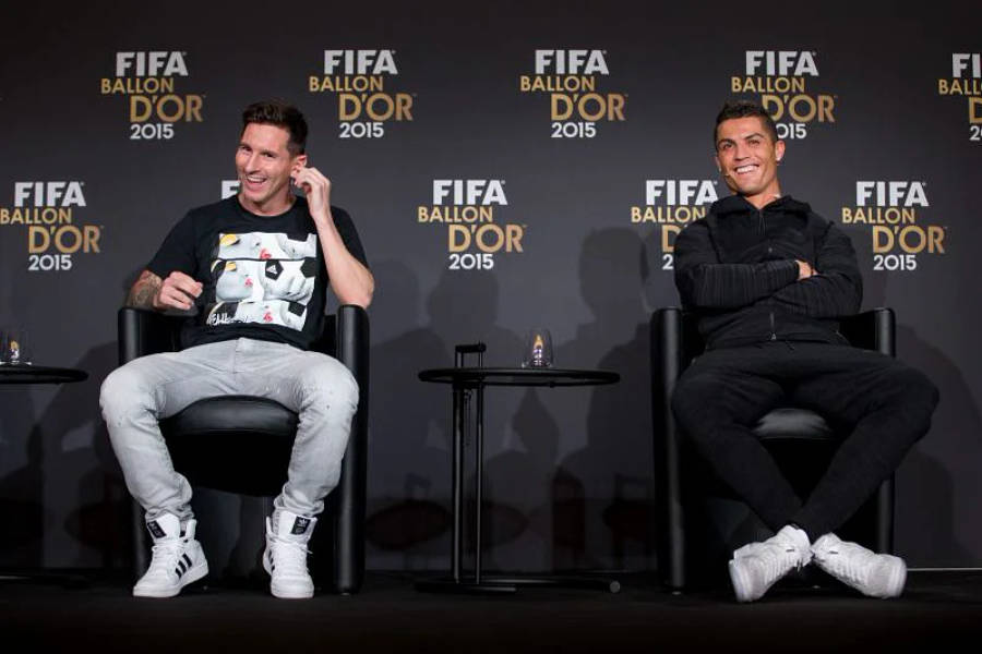 Intervju med Messi og Ronaldo 4K Bakgrunner