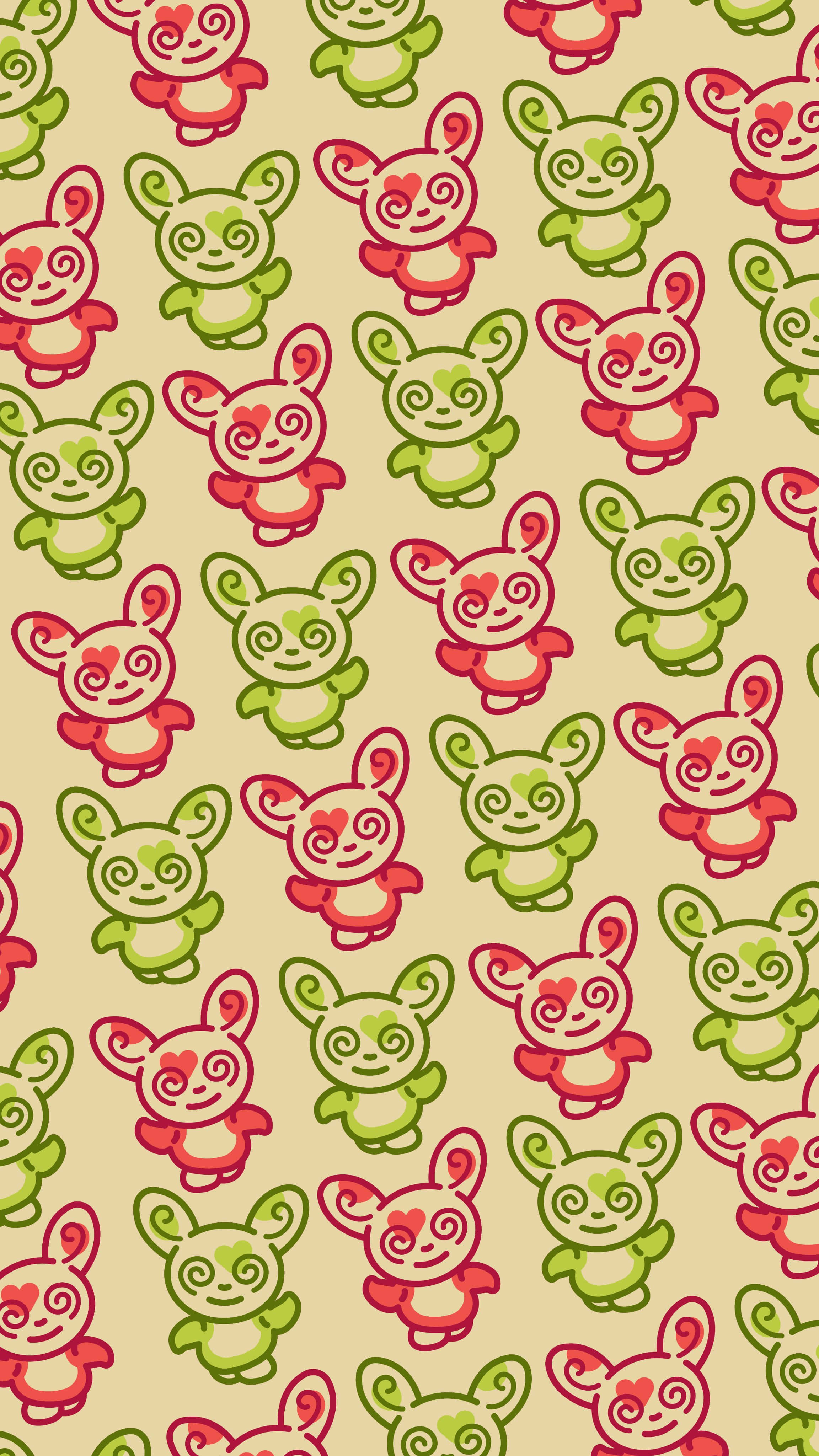 Intrikate mønstre av vanlig og skinnende Spinda Pokemon Bakgrunner
