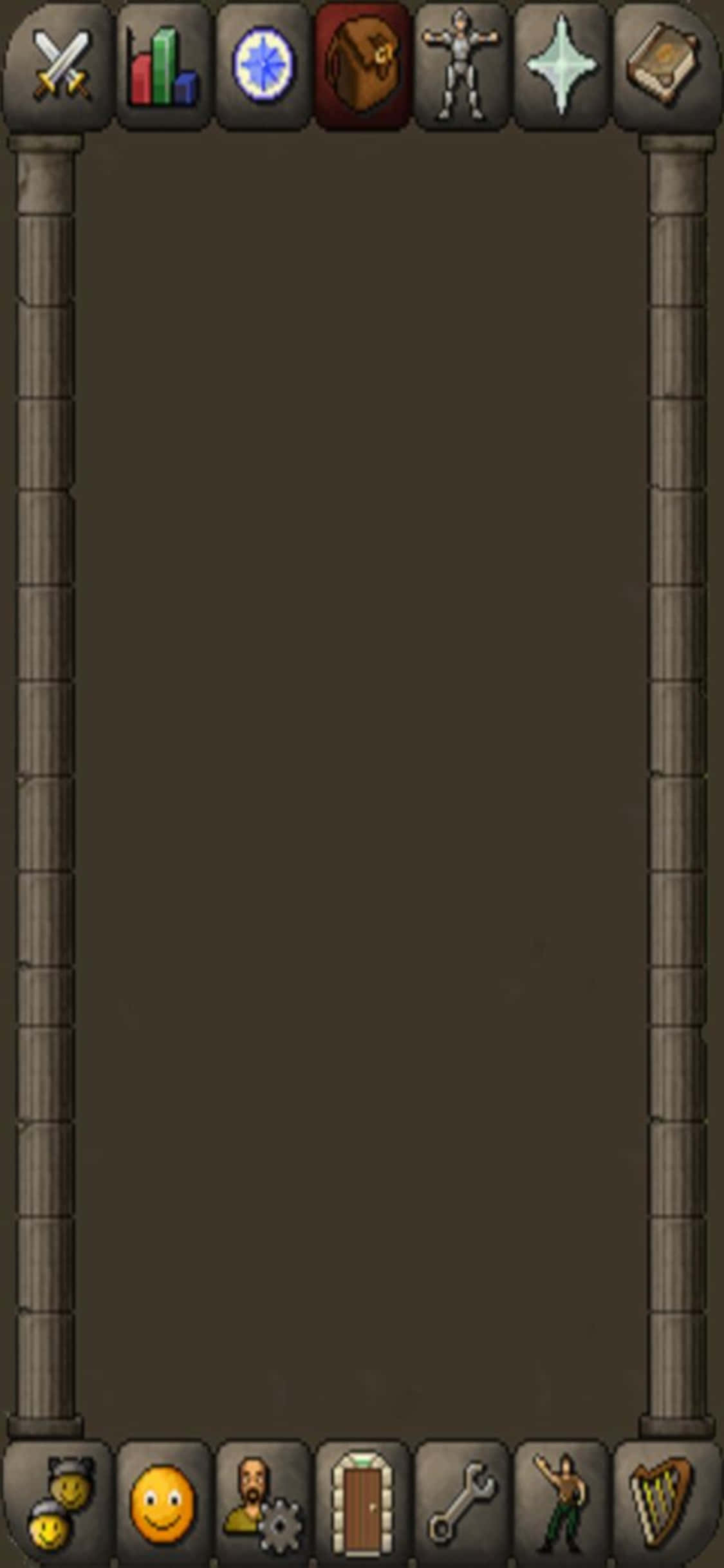 Inventar i iPhone X Runescape Oldschool bakgrunn Bakgrunner