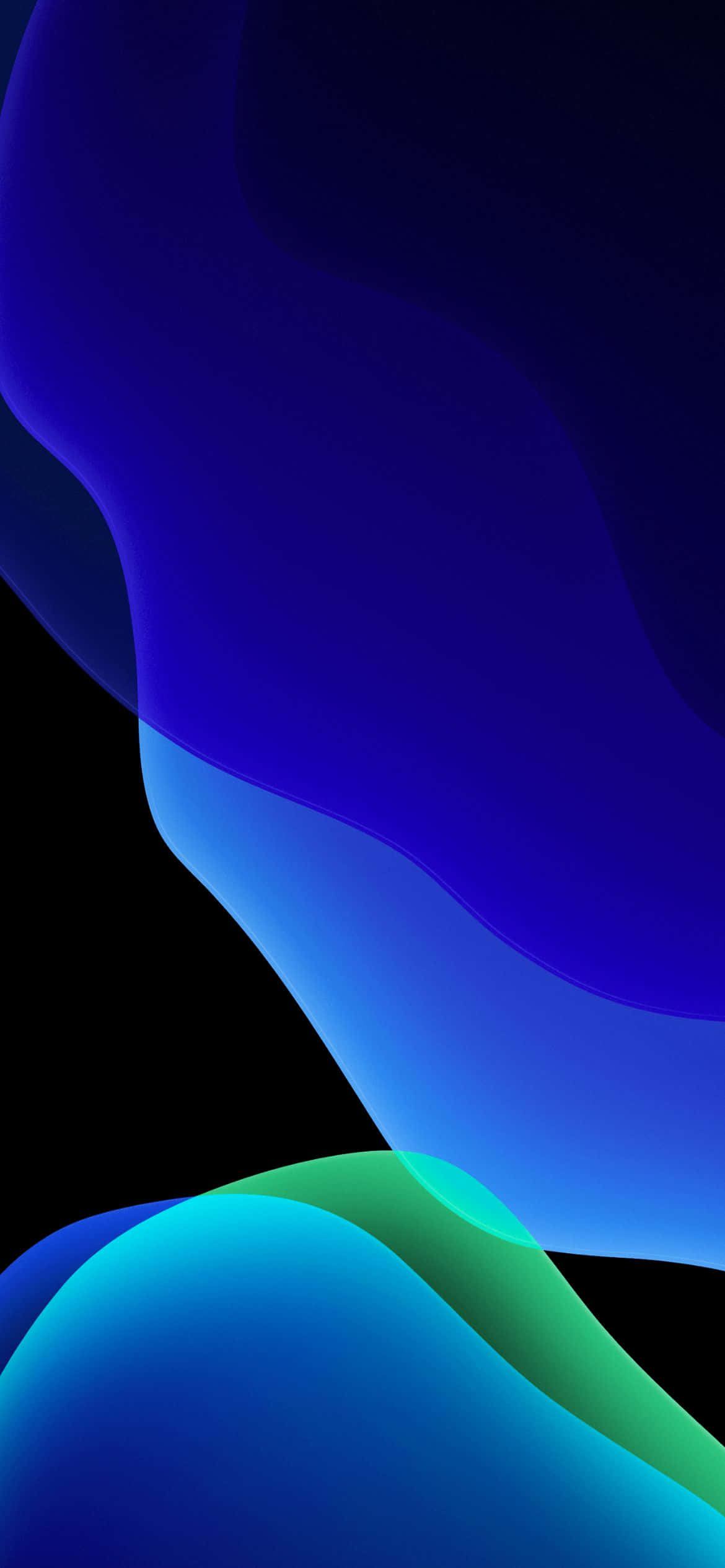 iOS 13 blå og grønn bakgrunn Bakgrunner
