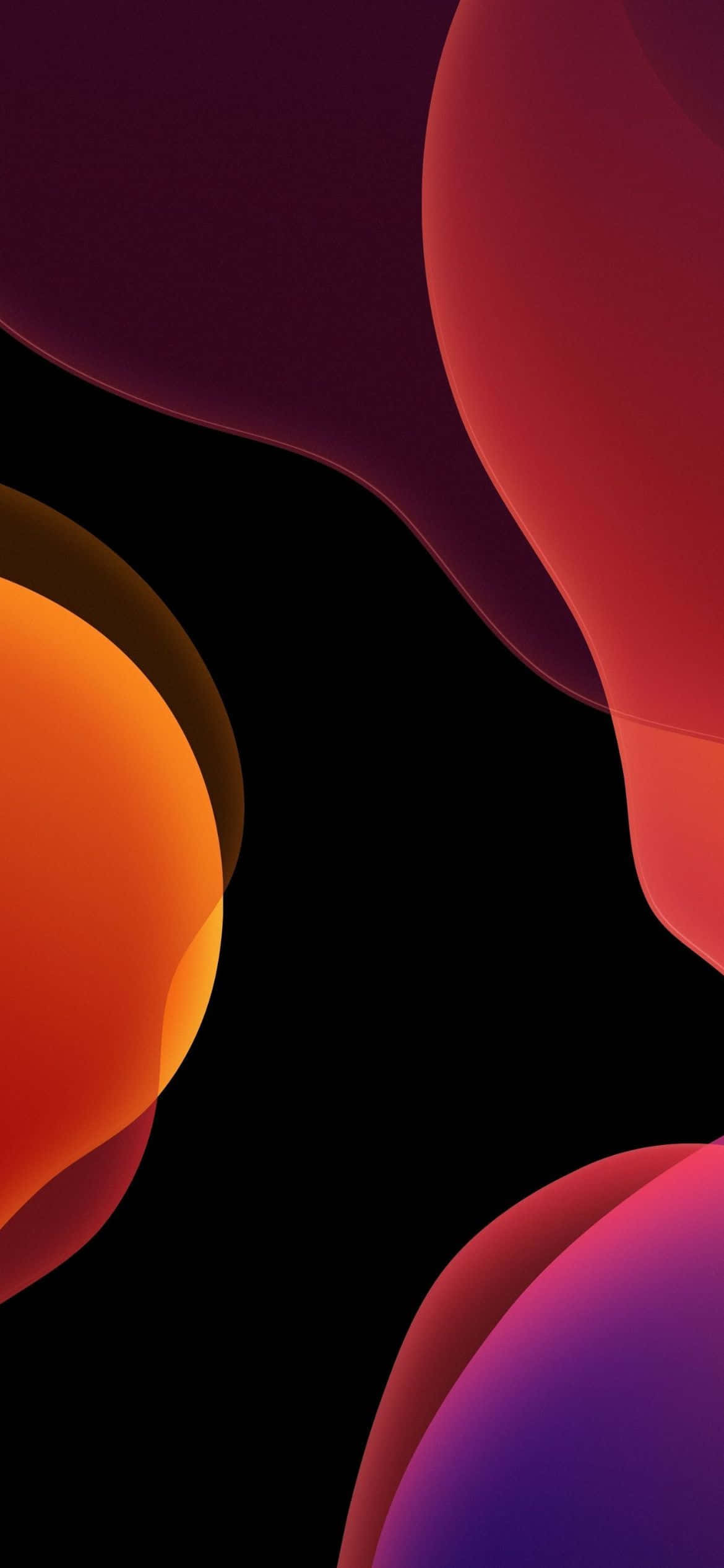 iOS 13 Oransje og lilla bakgrunn Bakgrunner