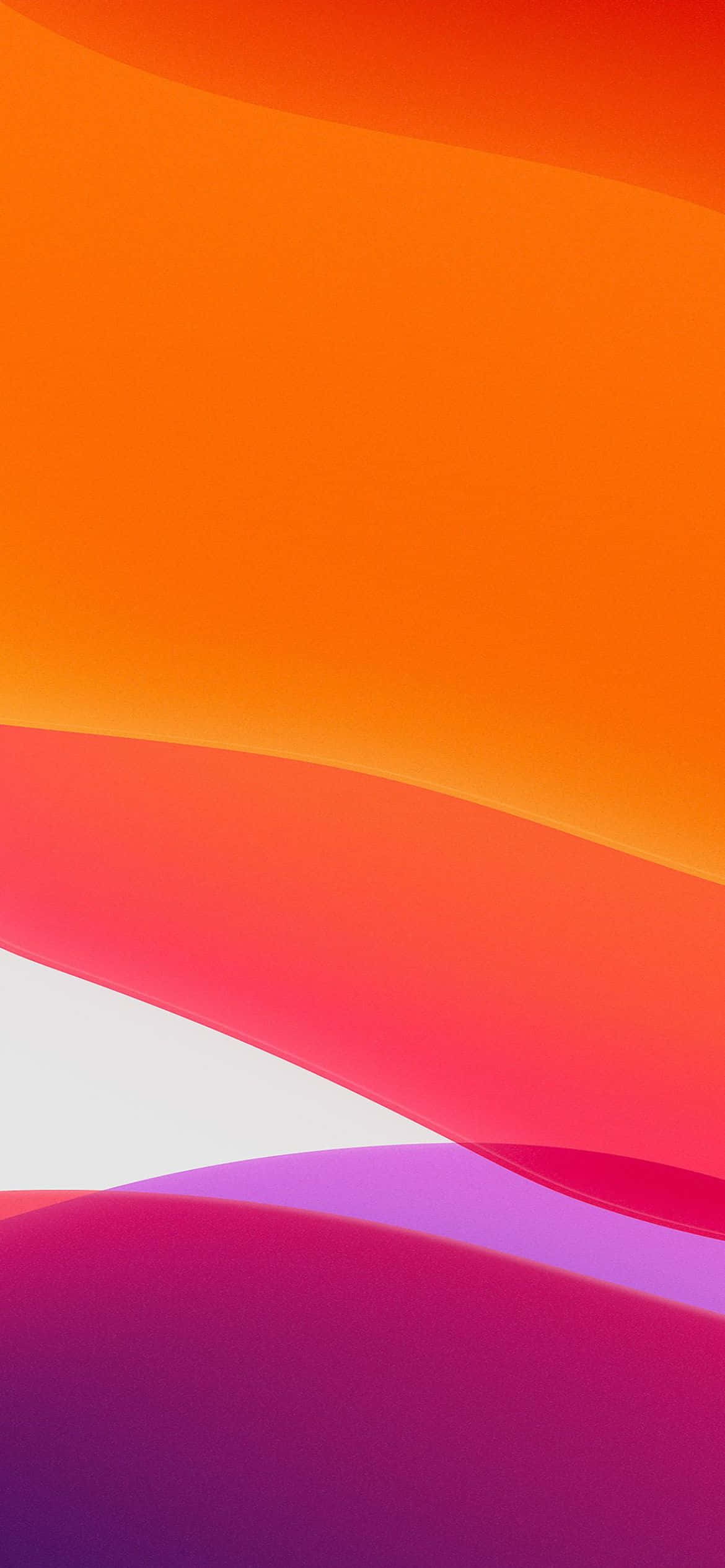 iOS 13 Rosa og oransje bakgrunn Bakgrunner