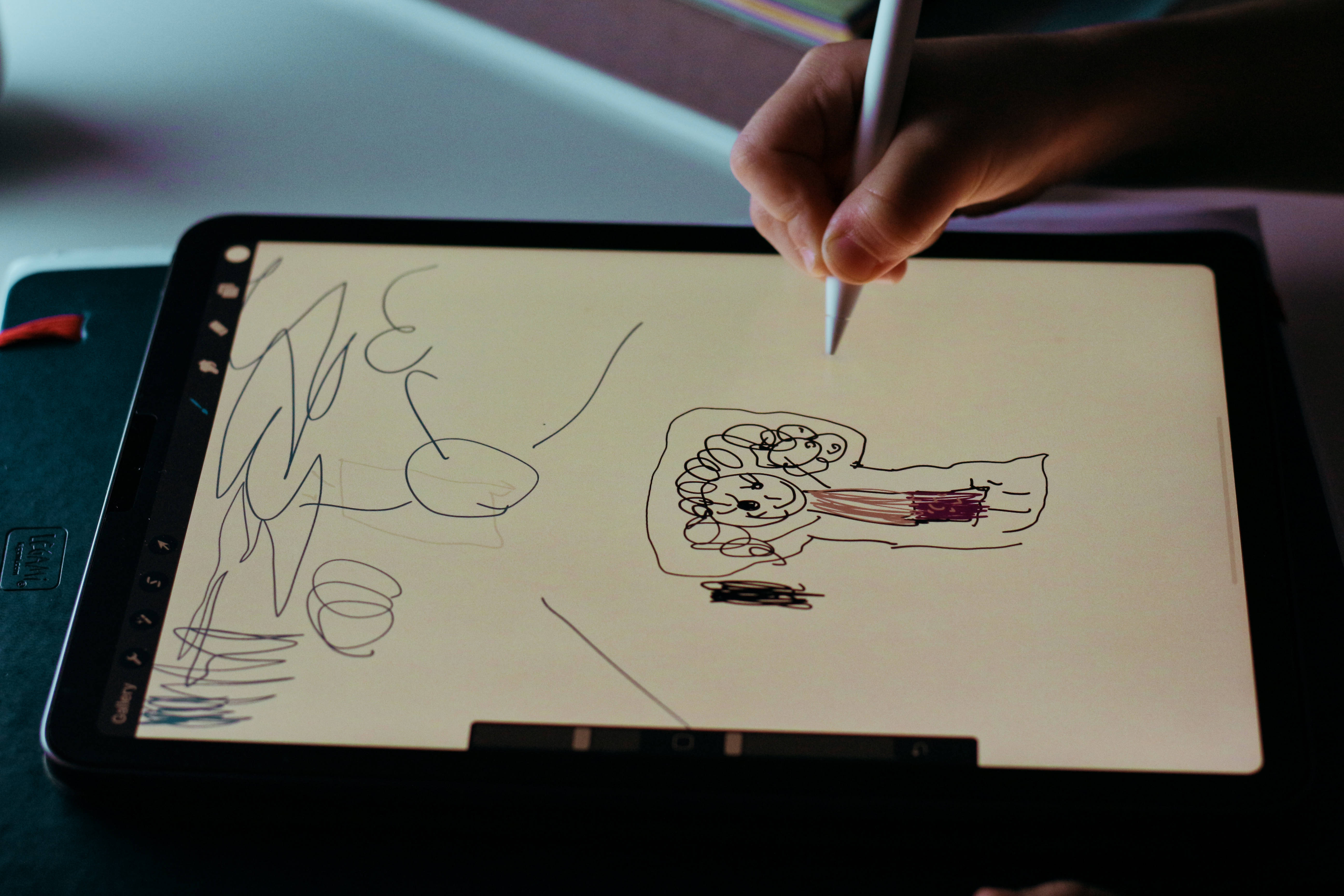 iPad Pro-kruseduller på et nettbrett Bakgrunner