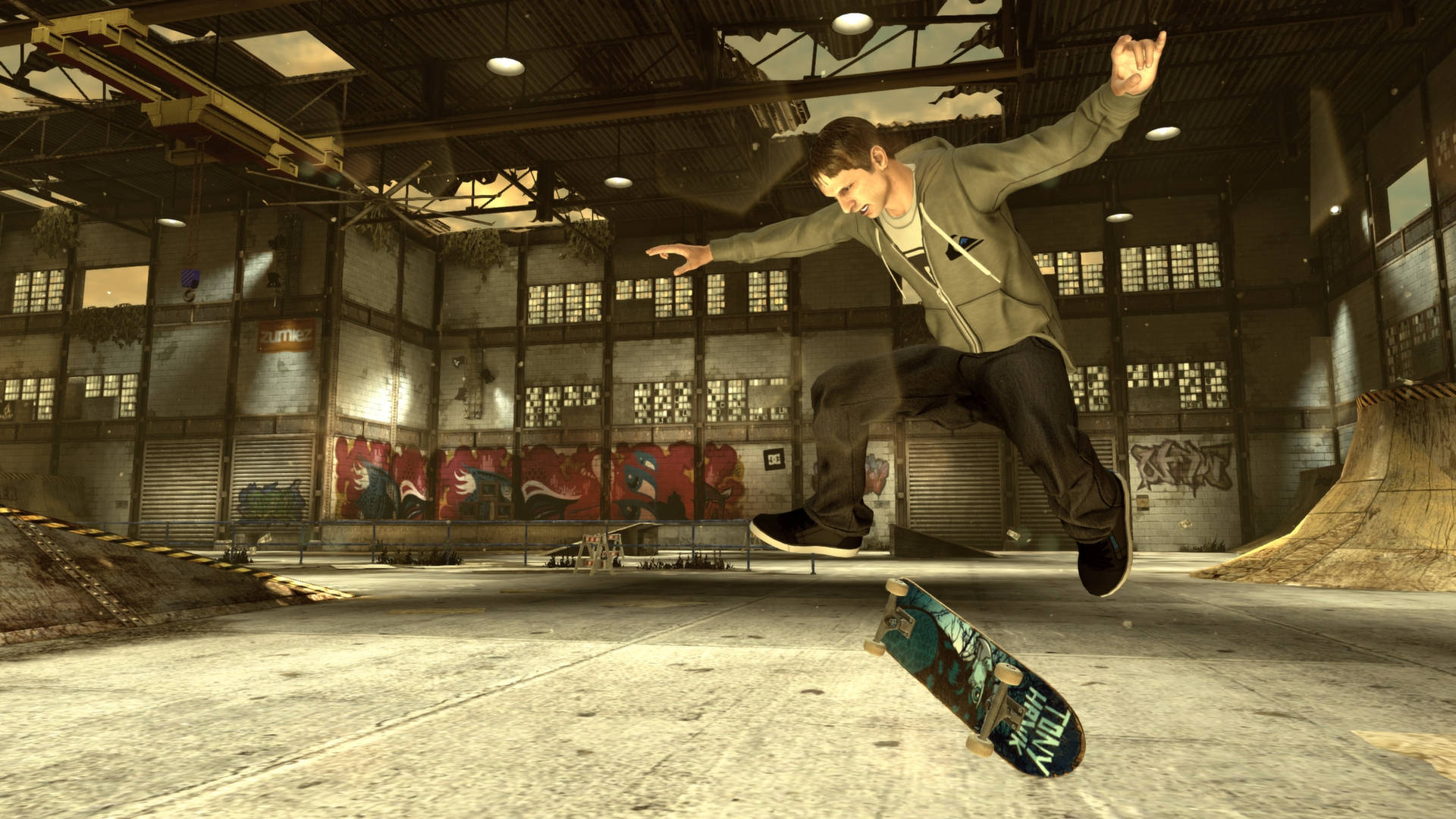 iPad Pro Tony Hawk i forlatt skaterink Bakgrunner