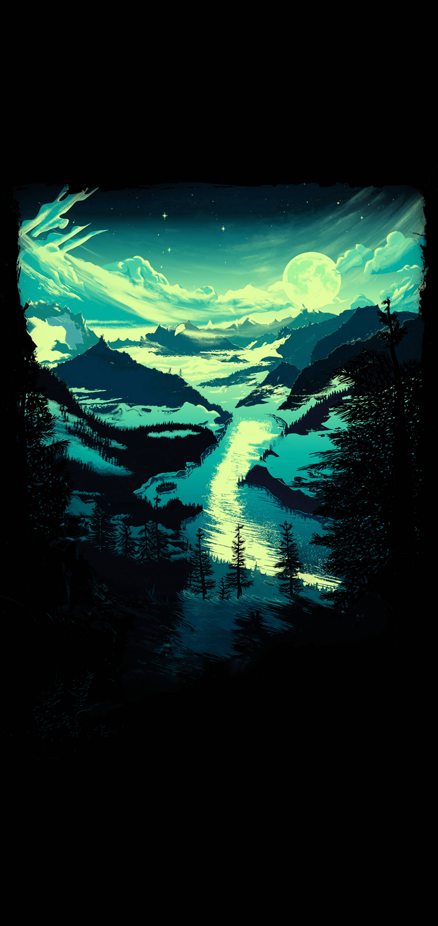 iPhone 11 Pro Max Digital Painting Bakgrunner