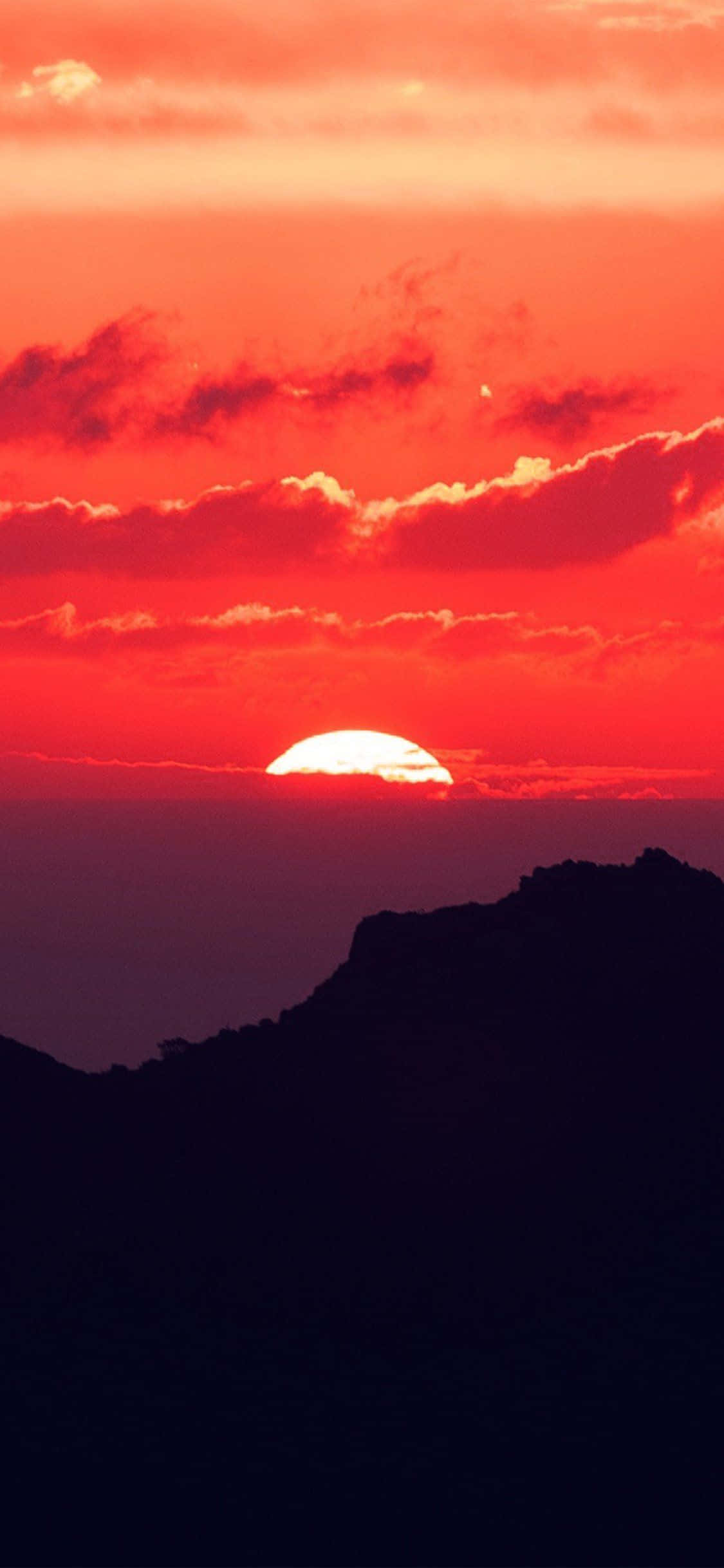 iPhone 11 Rød Solnedgang Bakgrunner