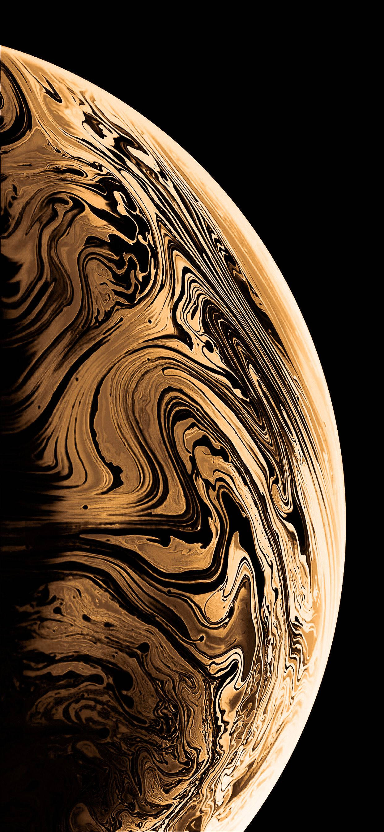 iPhone 12 Pro Max Gull Planet Bakgrunner