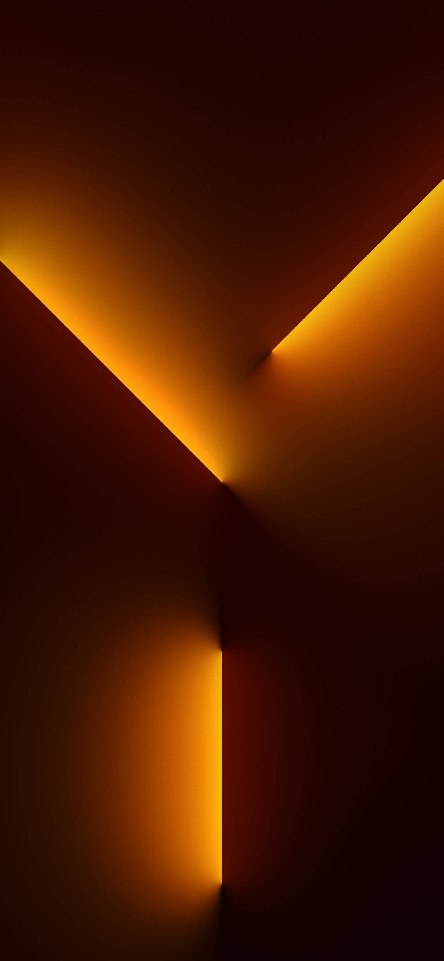iPhone 13 Orange Light Beam Bakgrunner