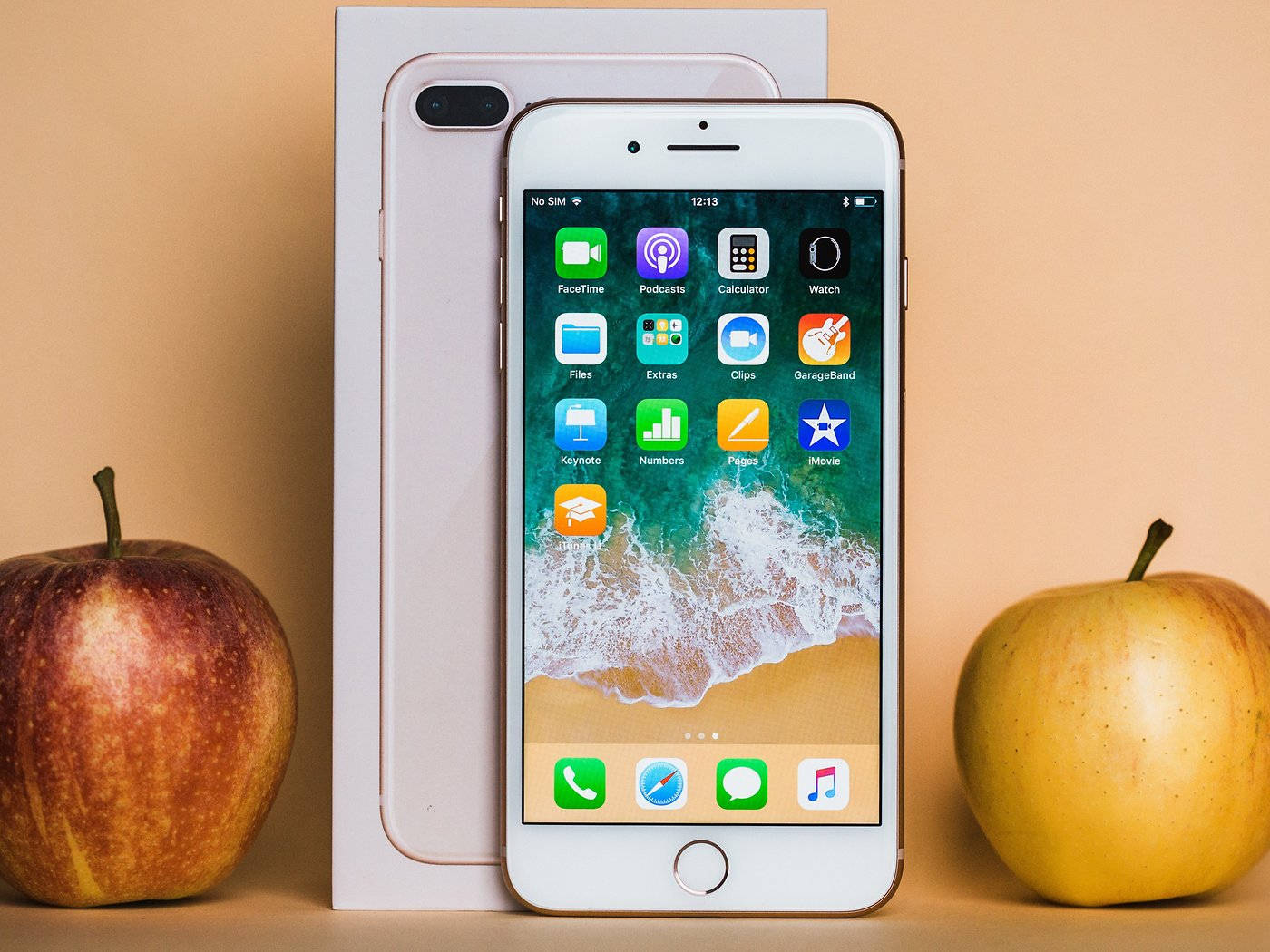 iPhone 8 Med Epler Bakgrunner
