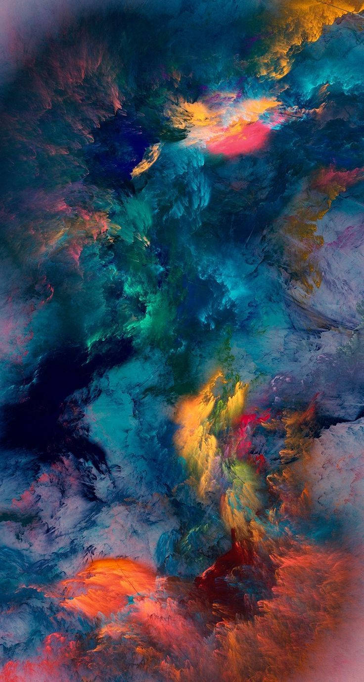 Abstrakt fargesprut digital kunst Iphone-bakgrunn