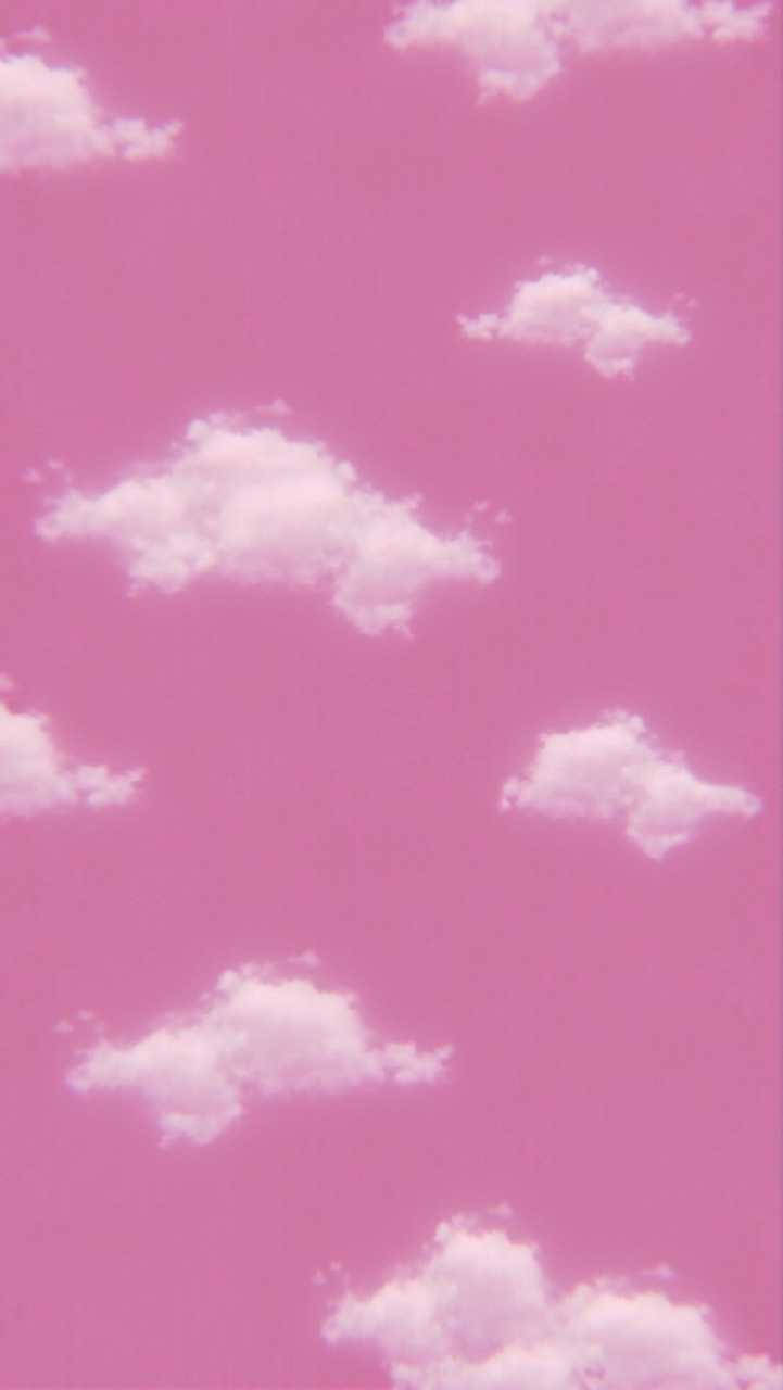 iPhone Rosa Estetisk Himmel Bakgrunner