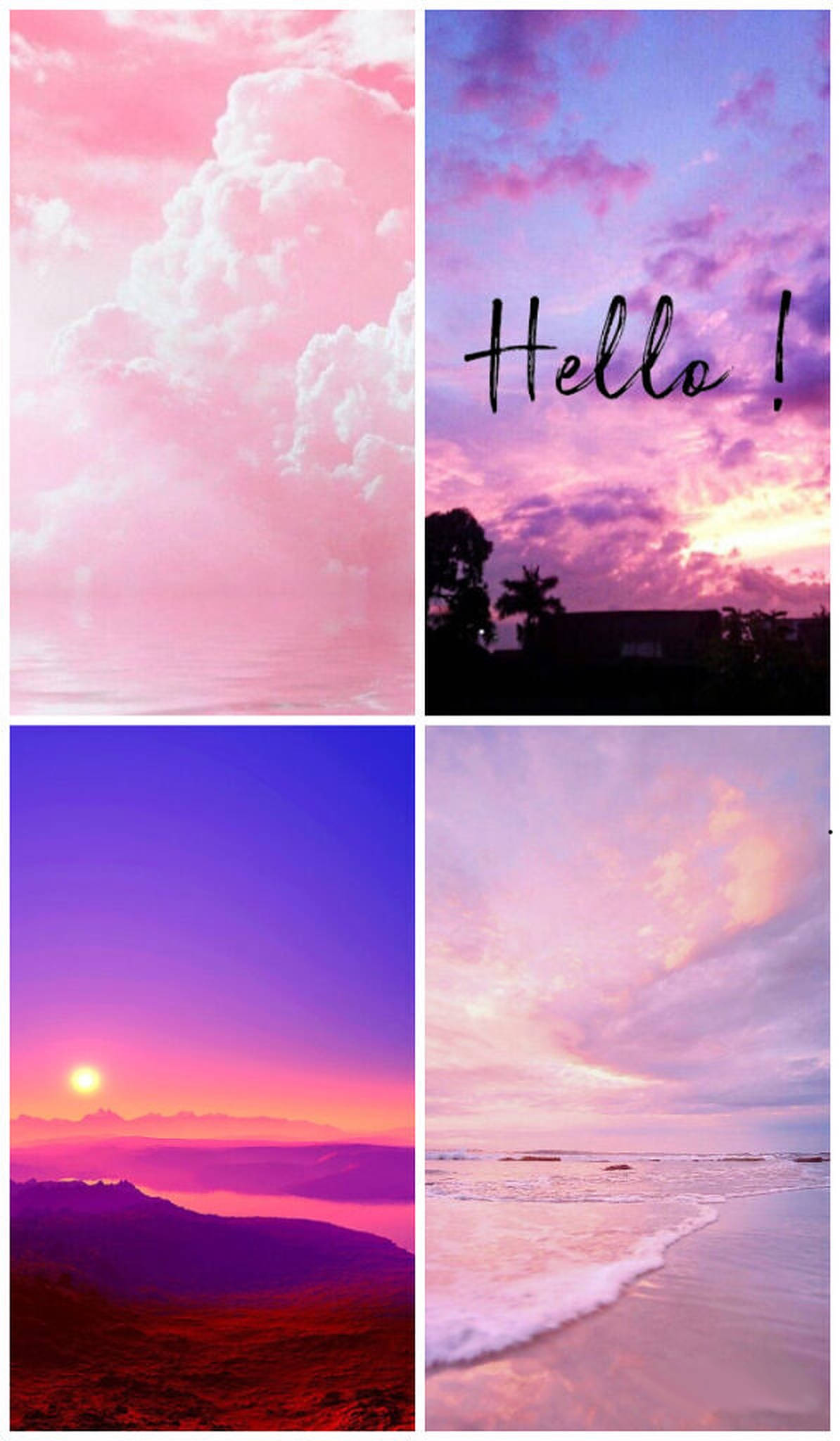 iPhone Rosa Estetisk Collage Bakgrunner