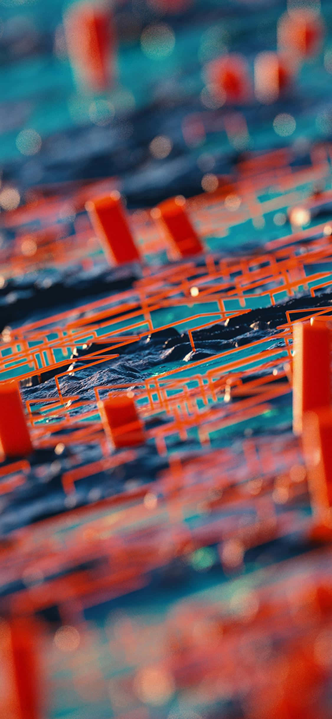 iPhone X Abstrakt Oransje Bakgrunner