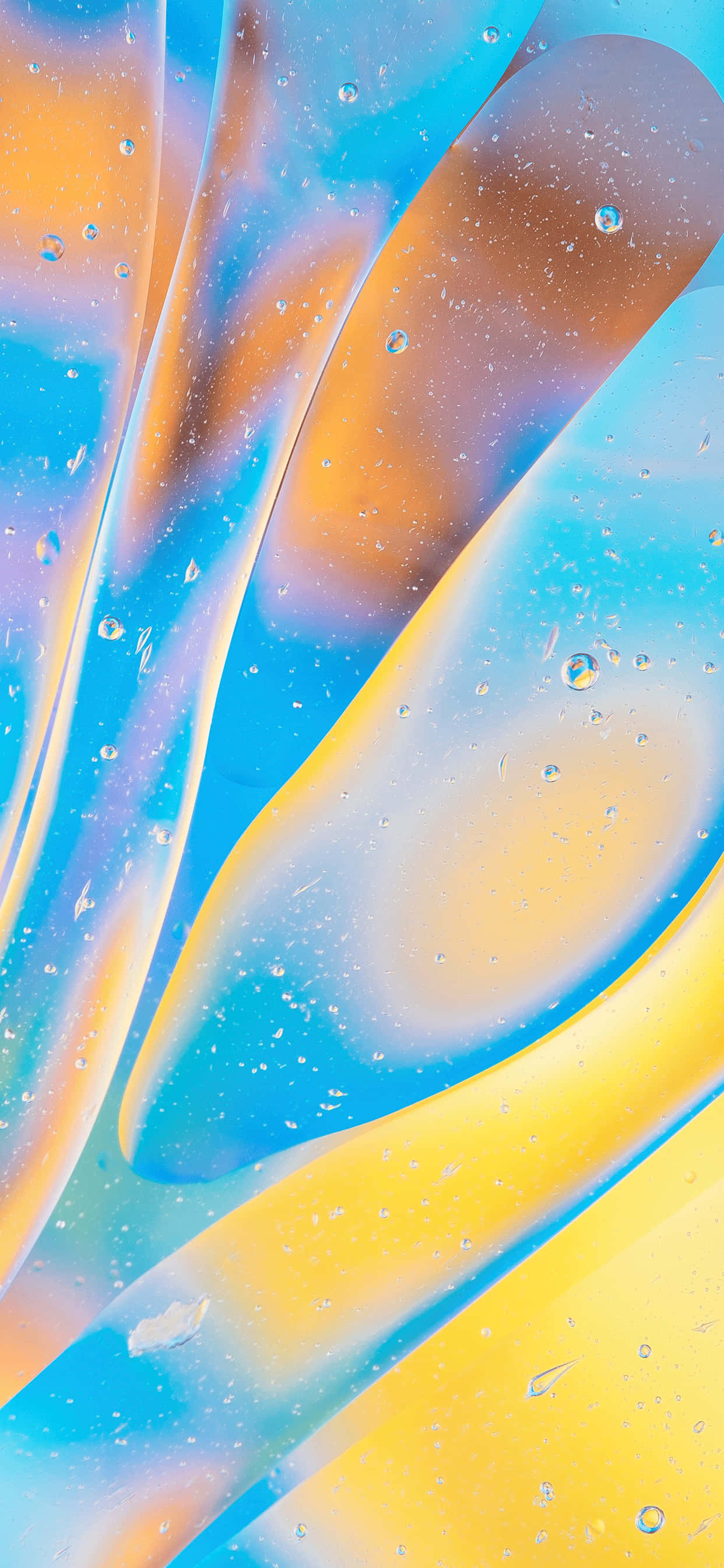 iPhone X Abstrakt Lyseblå Og Gul Bakgrunner