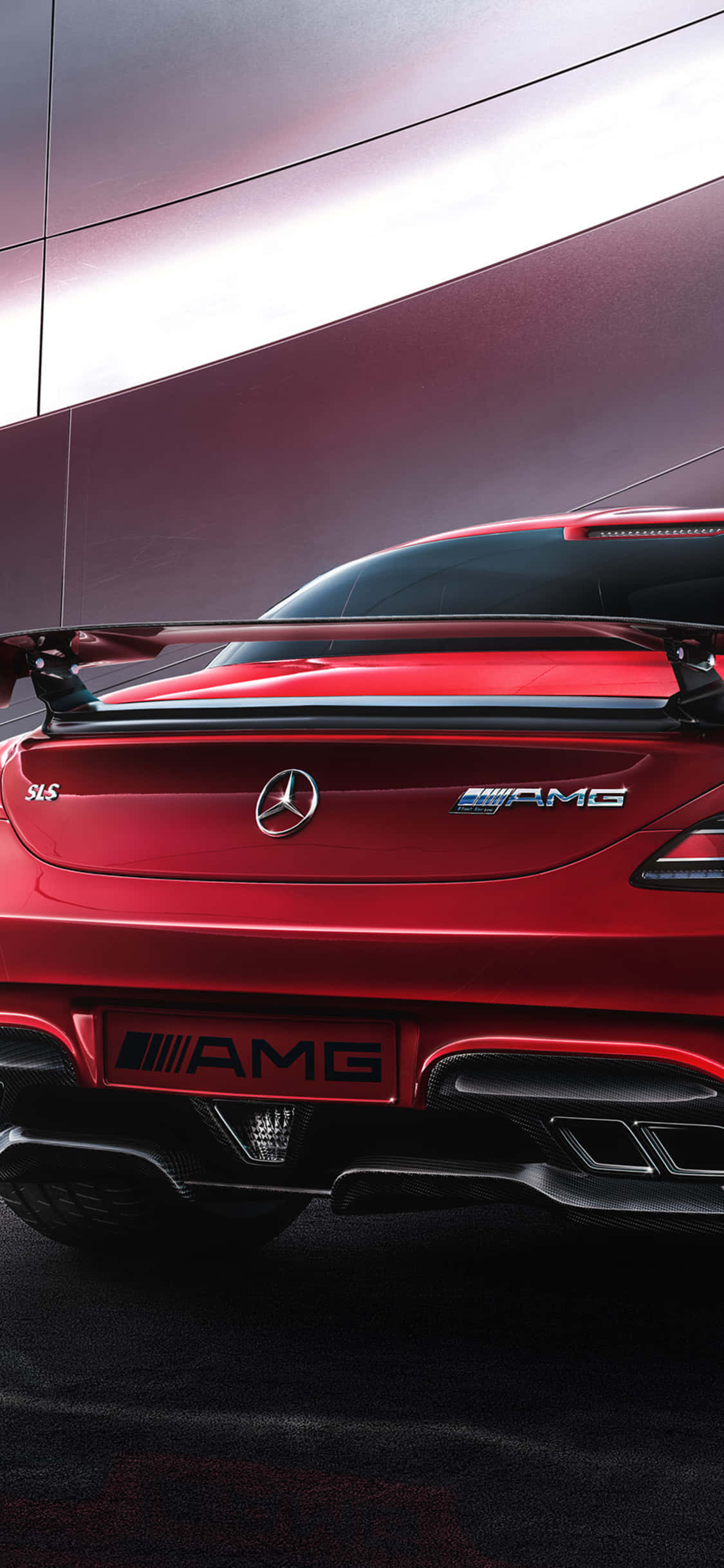 iPhone X Amg Gt-r Bakgrunn Rød Bagasjerom På AMG GT Bakgrunner