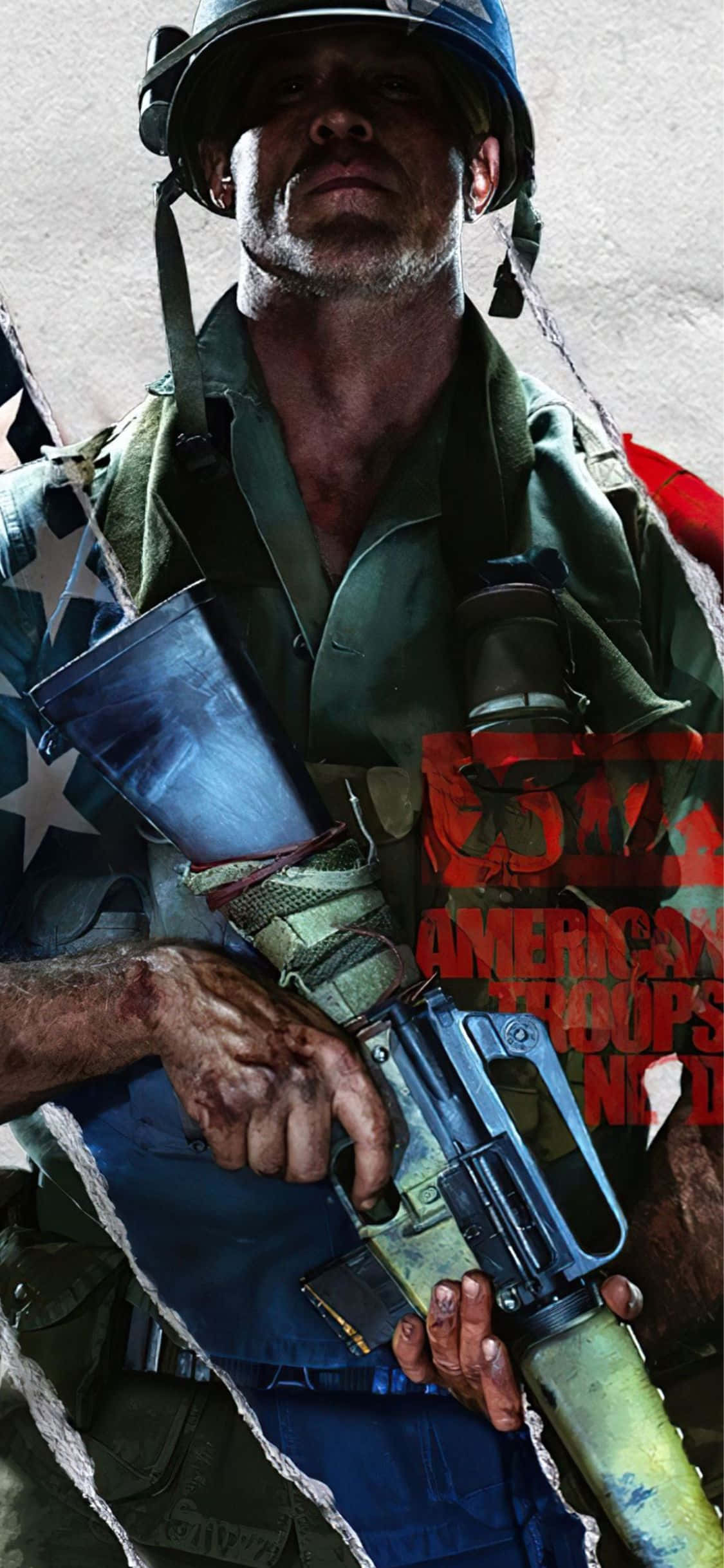 iPhone X Call Of Duty Black Ops Cold War Bakgrunn Amerikansk karakter Bakgrunner
