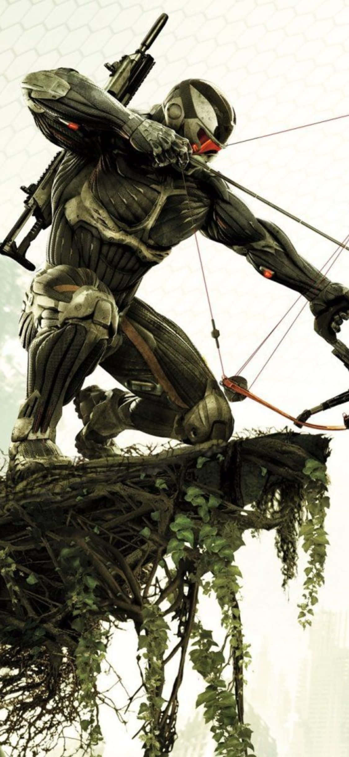 iPhone X Crysis 3 Bue Frihetsgudinnen Bakgrunn Bakgrunner