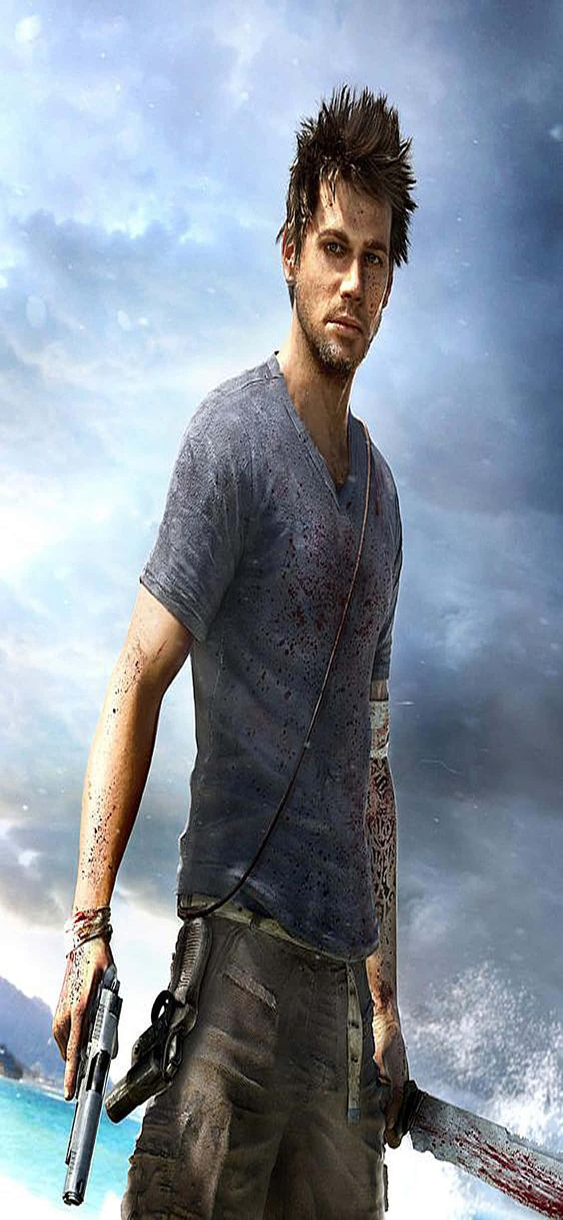 iPhone X Far Cry 3 Jason Brody Machete Bakgrunn Bakgrunner