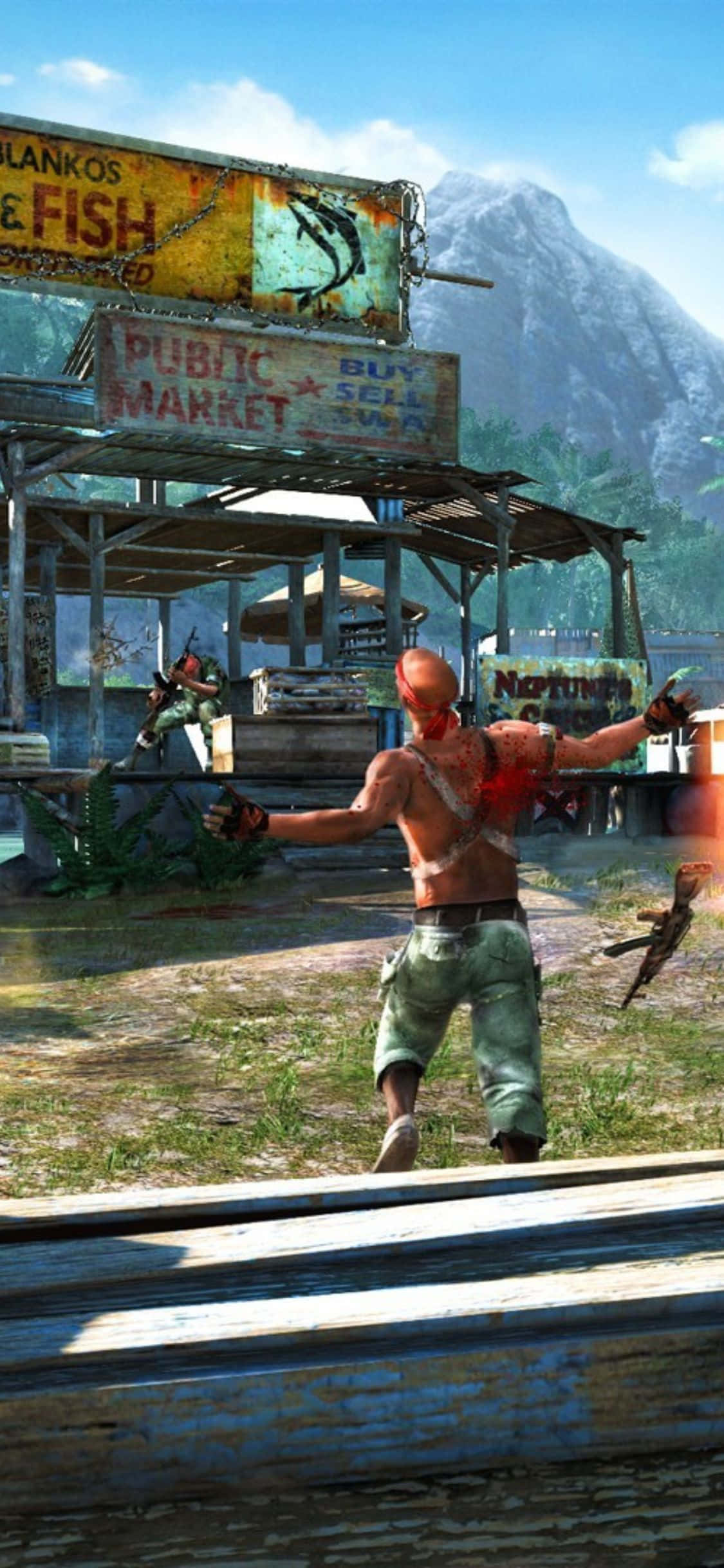 iPhone X Far Cry 3 Skutt Mann Bakgrunn Bakgrunner
