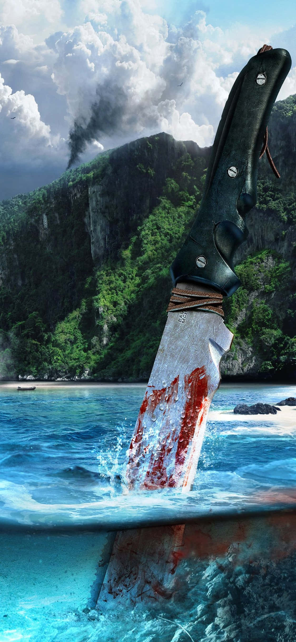 iPhone X Far Cry 3 Blodig Kniv Bakgrunn Bakgrunner
