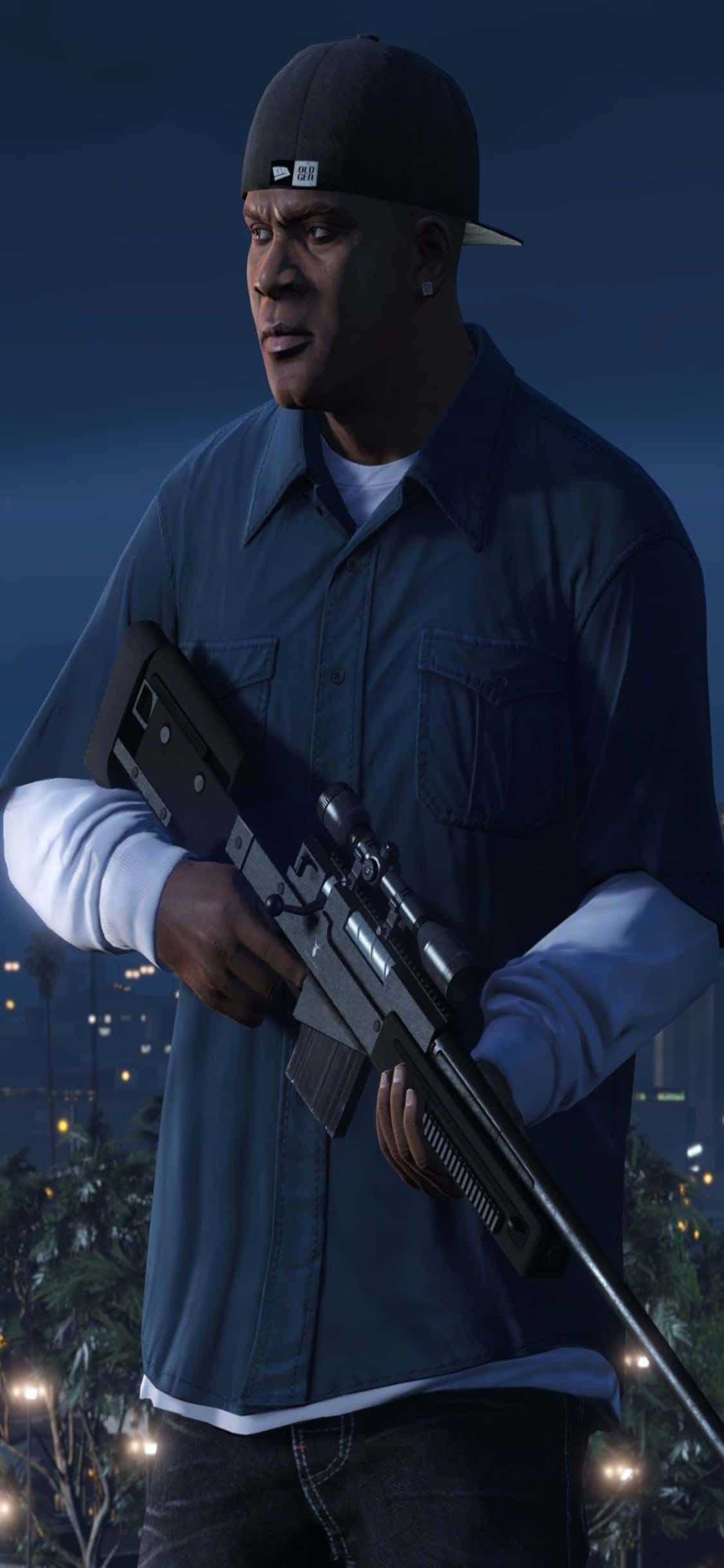 iPhone X Grand Theft Auto V Bakgrunn Franklin & Våpen Bakgrunner