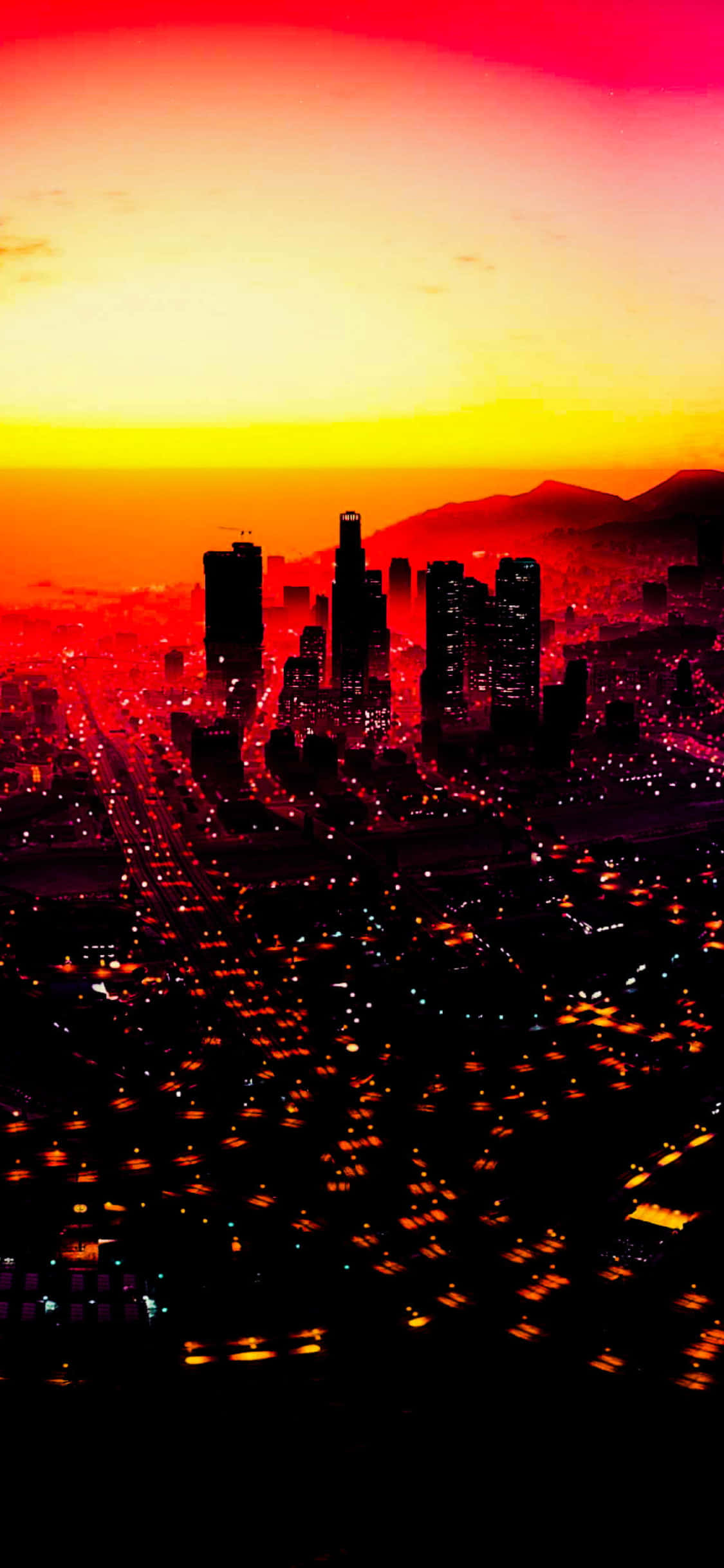 iPhone X Grand Theft Auto V Bakgrunn Rød solnedgang Bakgrunner