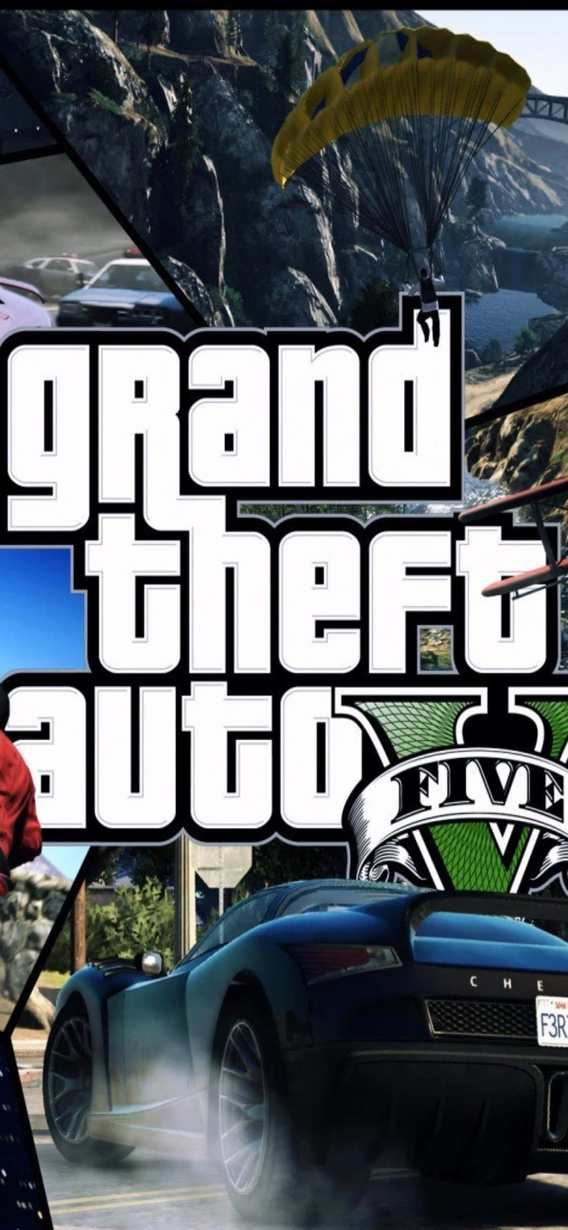 iPhone X Grand Theft Auto V-bakgrunn i kjøretøy Bakgrunner