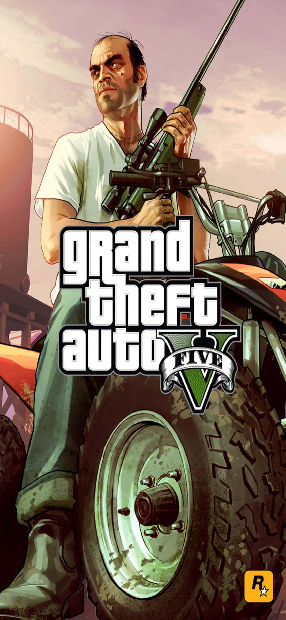iPhone X Grand Theft Auto V Bakgrunn Sittende Trevor Bakgrunner