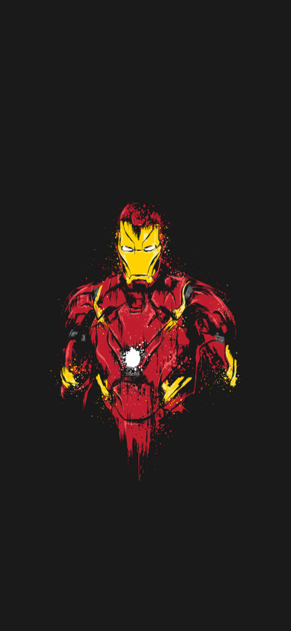 iPhone X Iron Man bakgrunn Iron Man skadet drakt svart bakgrunn Bakgrunner