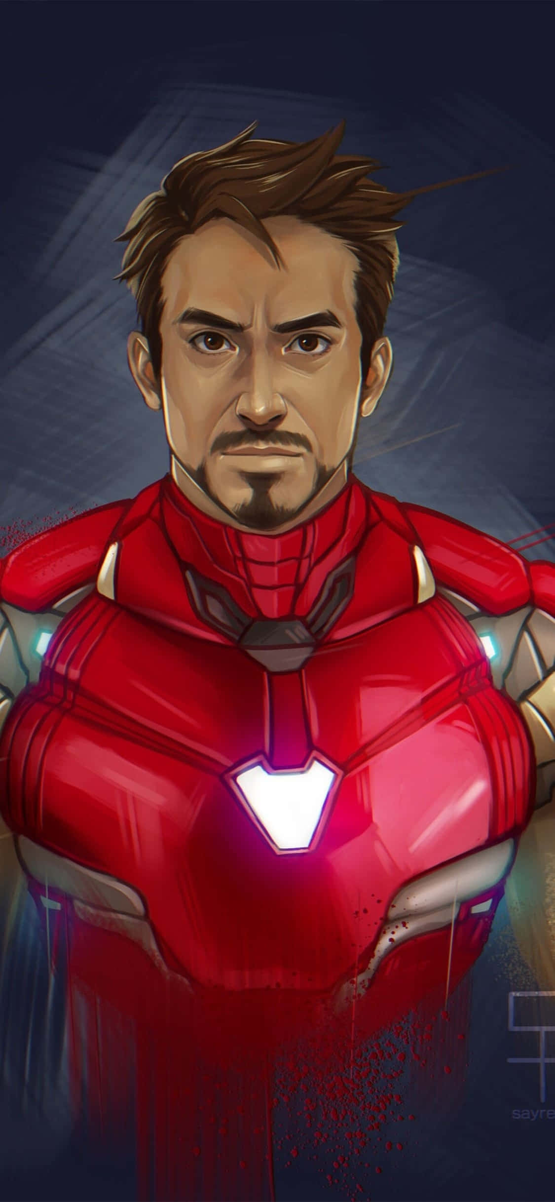 iPhone X Iron Man bakgrunn fanart-maleri av Iron Man Bakgrunner