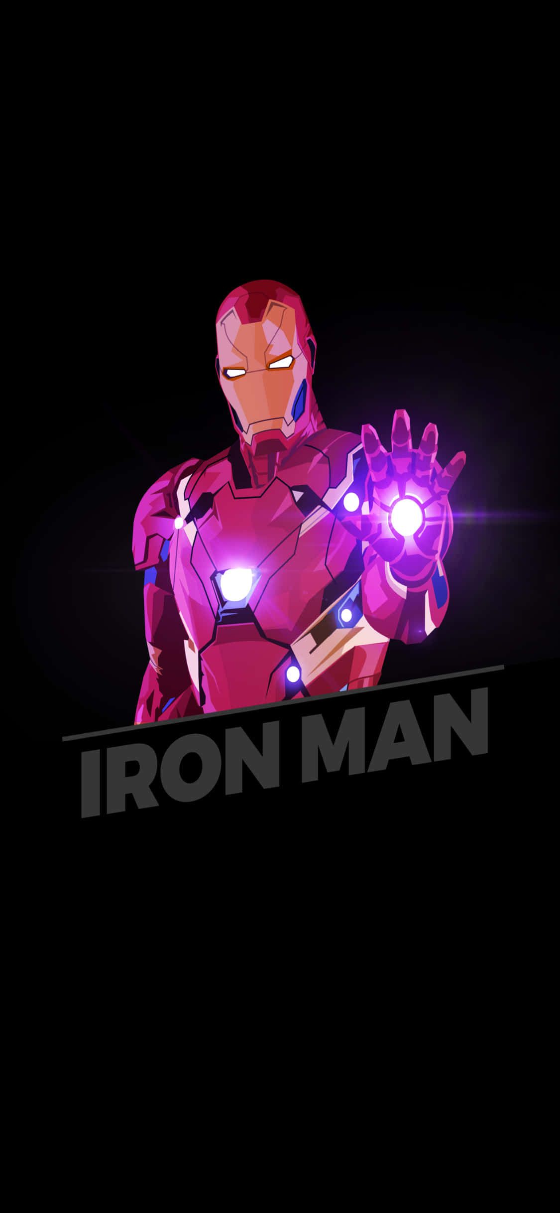 iPhone X Iron Man-bakgrunn Iron Man lilla lys Bakgrunner