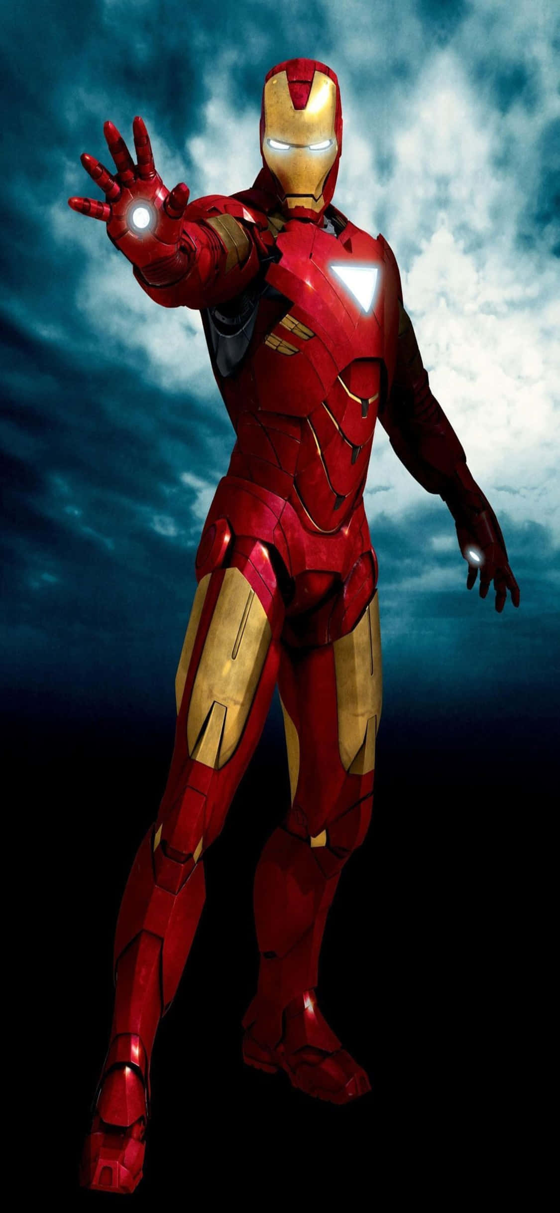 iPhone X Iron Man-bakgrunn Iron Man med åpen håndflate Bakgrunner