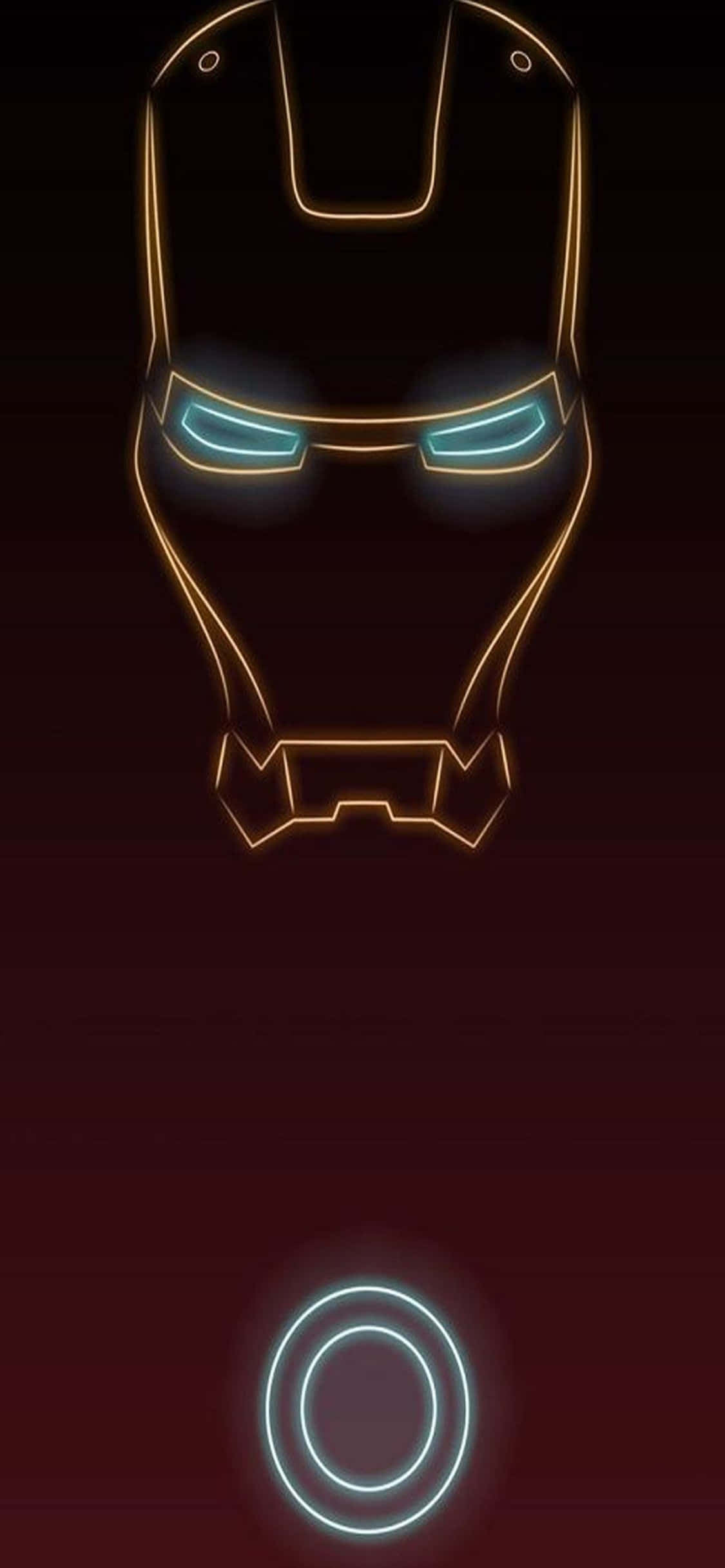 iPhone X Iron Man bakgrunn Iron Man neonlysdesign Bakgrunner