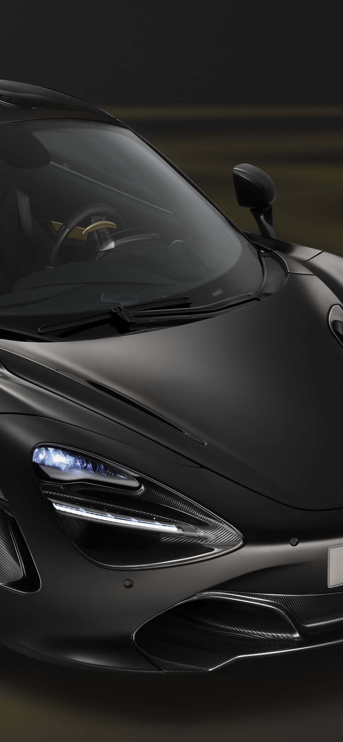 iPhone X Mclaren 720s Svart Bakgrunn Bakgrunner
