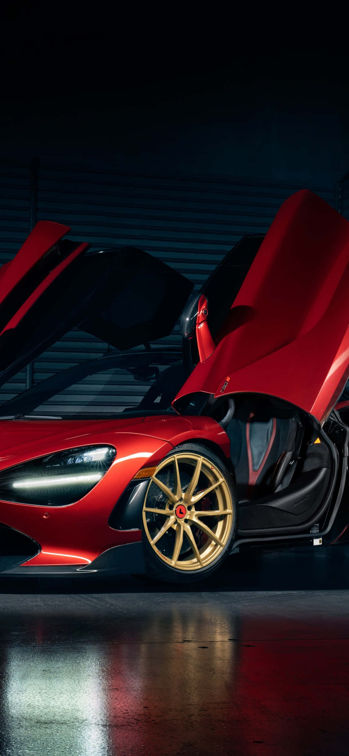 iPhone X McLaren 720s Rød Dør Bakgrunn Bakgrunner