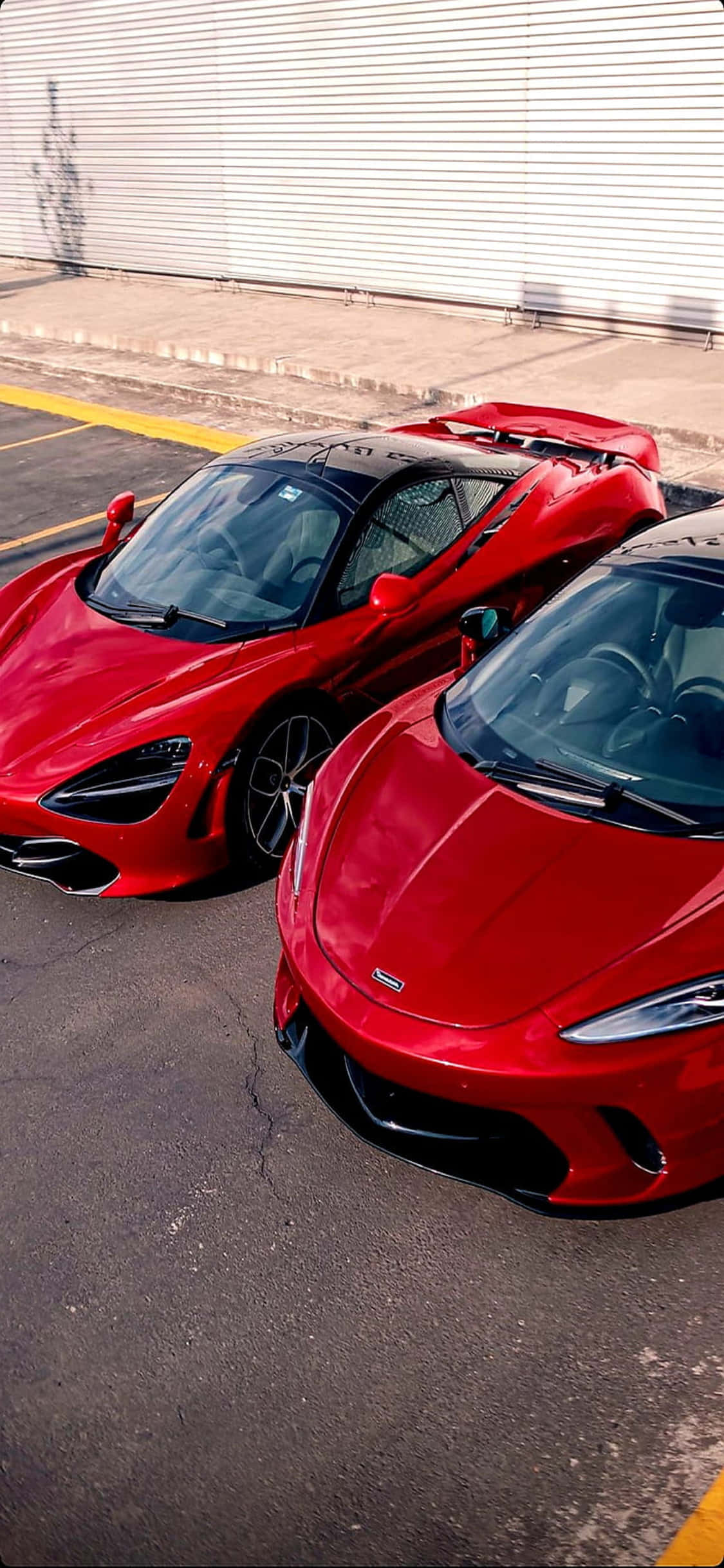 iPhone X Mclaren 720s Rød Bakgrunn Bakgrunner