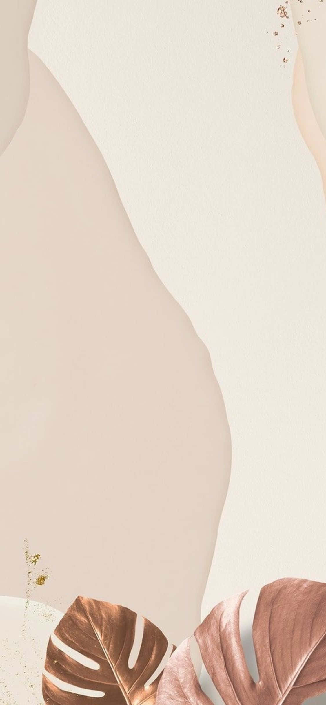 iPhone X minimal beige brun monstera bakgrunn Bakgrunner